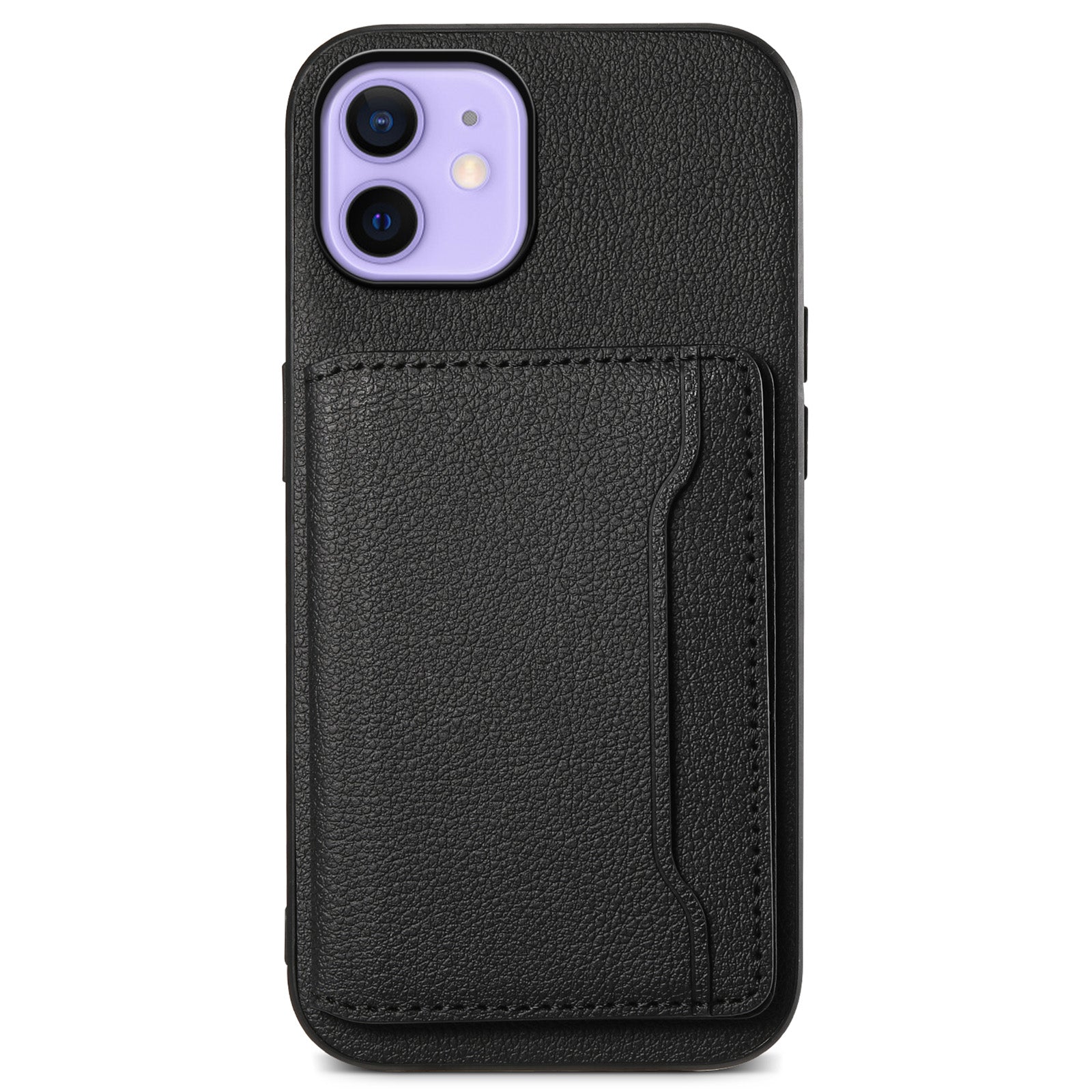 For iPhone 12 6.1 inch / 12 Pro 6.1 inch Case Anti-Scratch Calf Texture Phone Back Protector