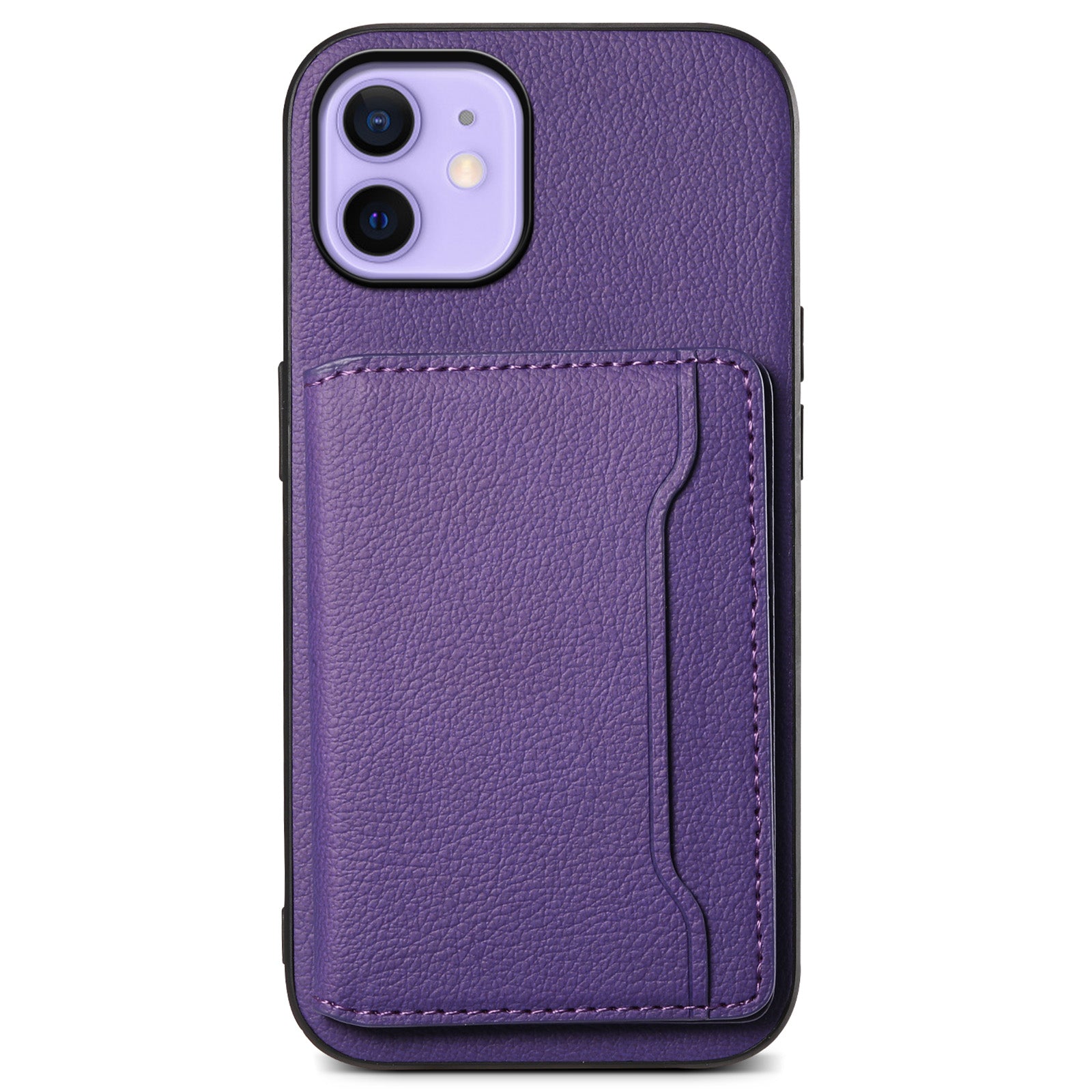 For iPhone 12 6.1 inch / 12 Pro 6.1 inch Case Anti-Scratch Calf Texture Phone Back Protector