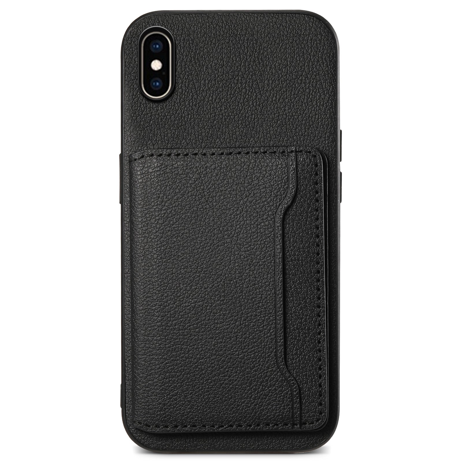 For iPhone XS Max Case Card Holder Ultra Slim PU Leather+PC+TPU Phone Cover
