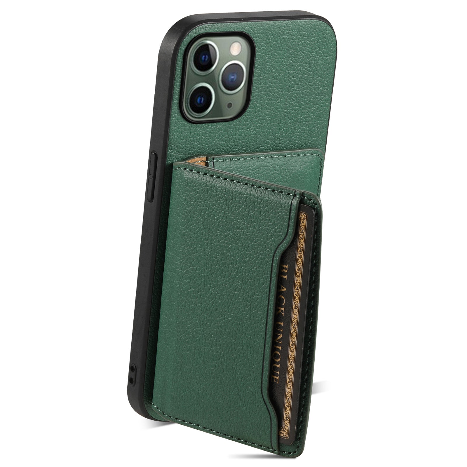 For iPhone 11 Pro Case Calf Texture PU Leather Card Slots Phone Cover