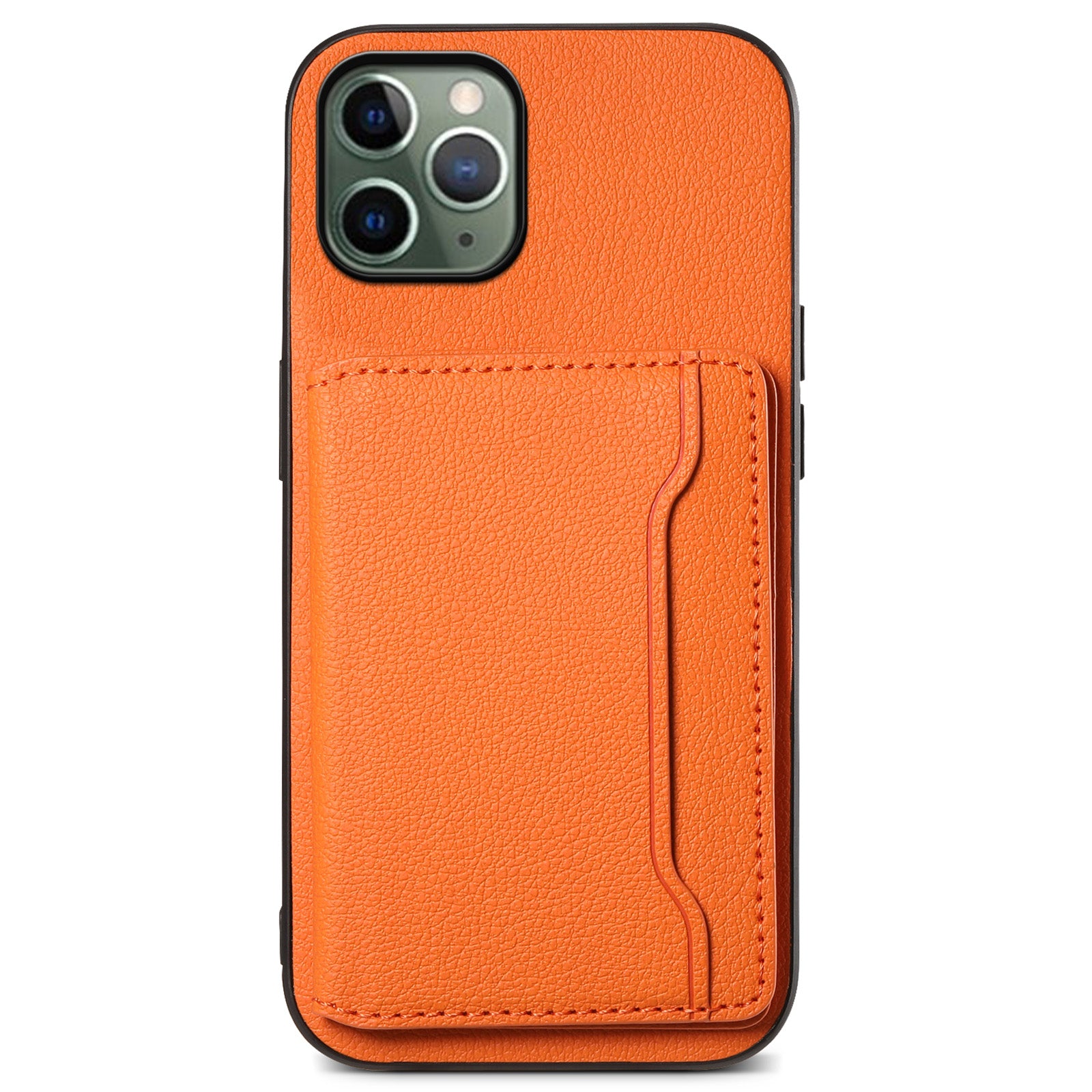 For iPhone 11 Pro Case Calf Texture PU Leather Card Slots Phone Cover
