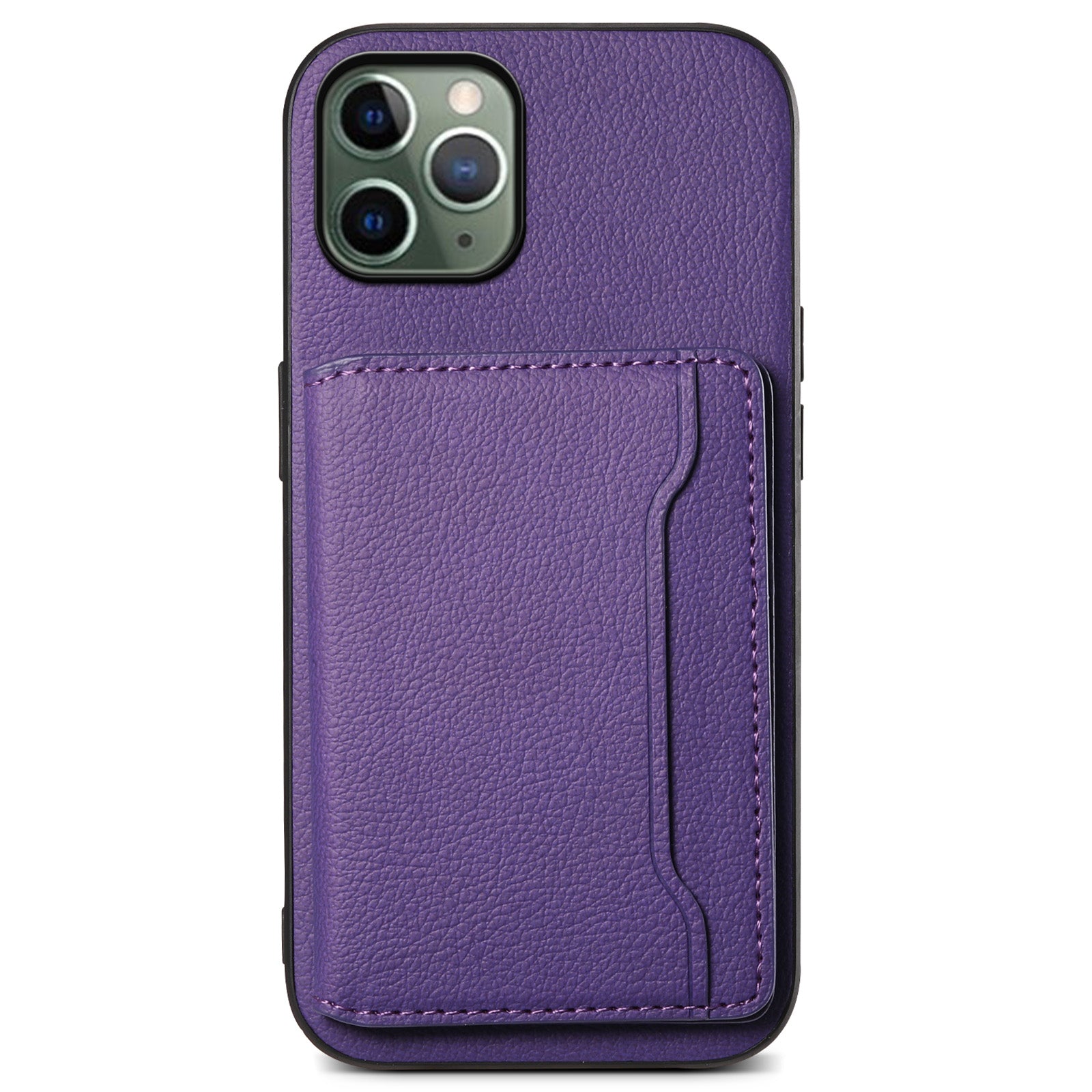 For iPhone 11 Pro Case Calf Texture PU Leather Card Slots Phone Cover