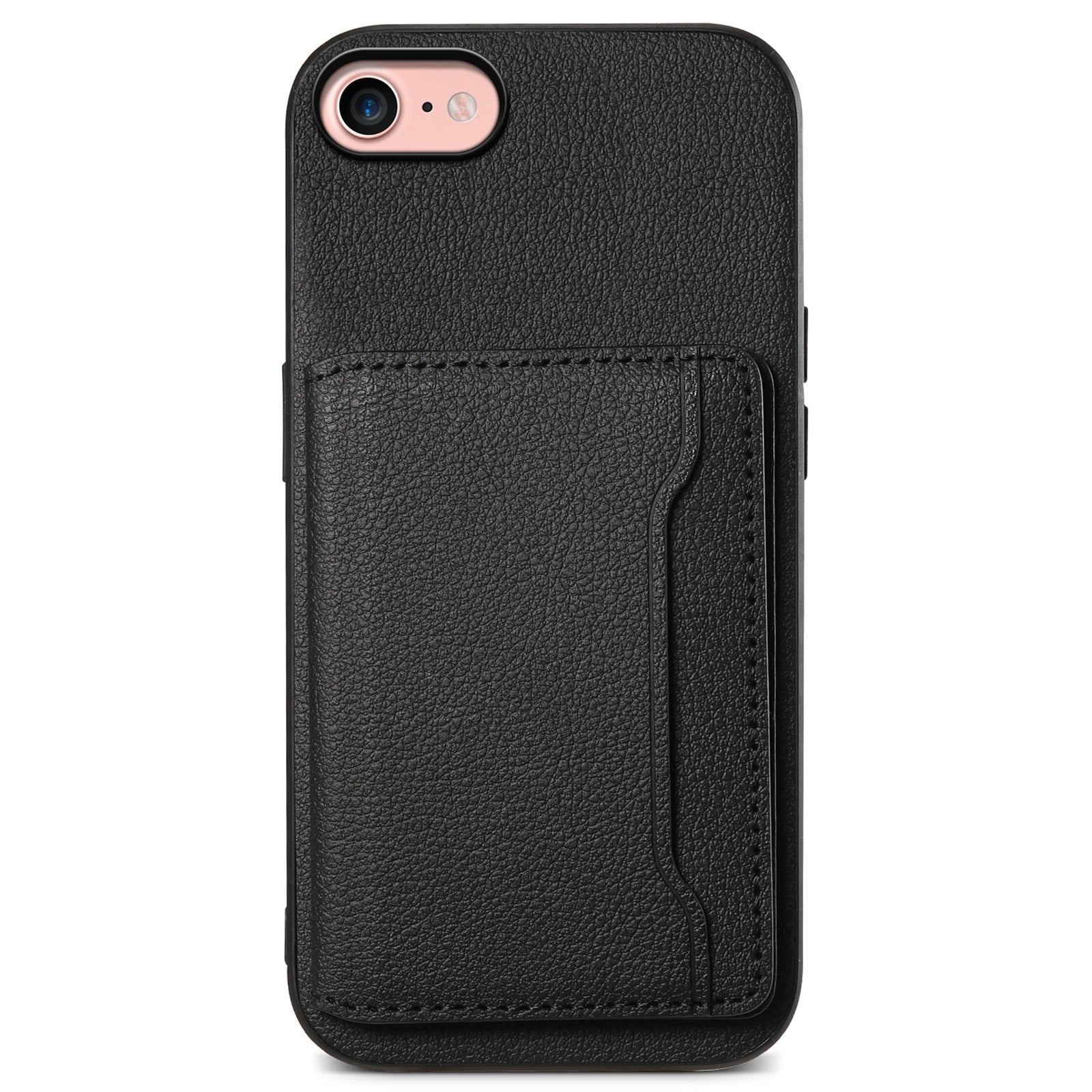 For iPhone 7 / 8 / SE (2020) / SE (2022) Case PU Leather Card Slots Kickstand Protective Cover