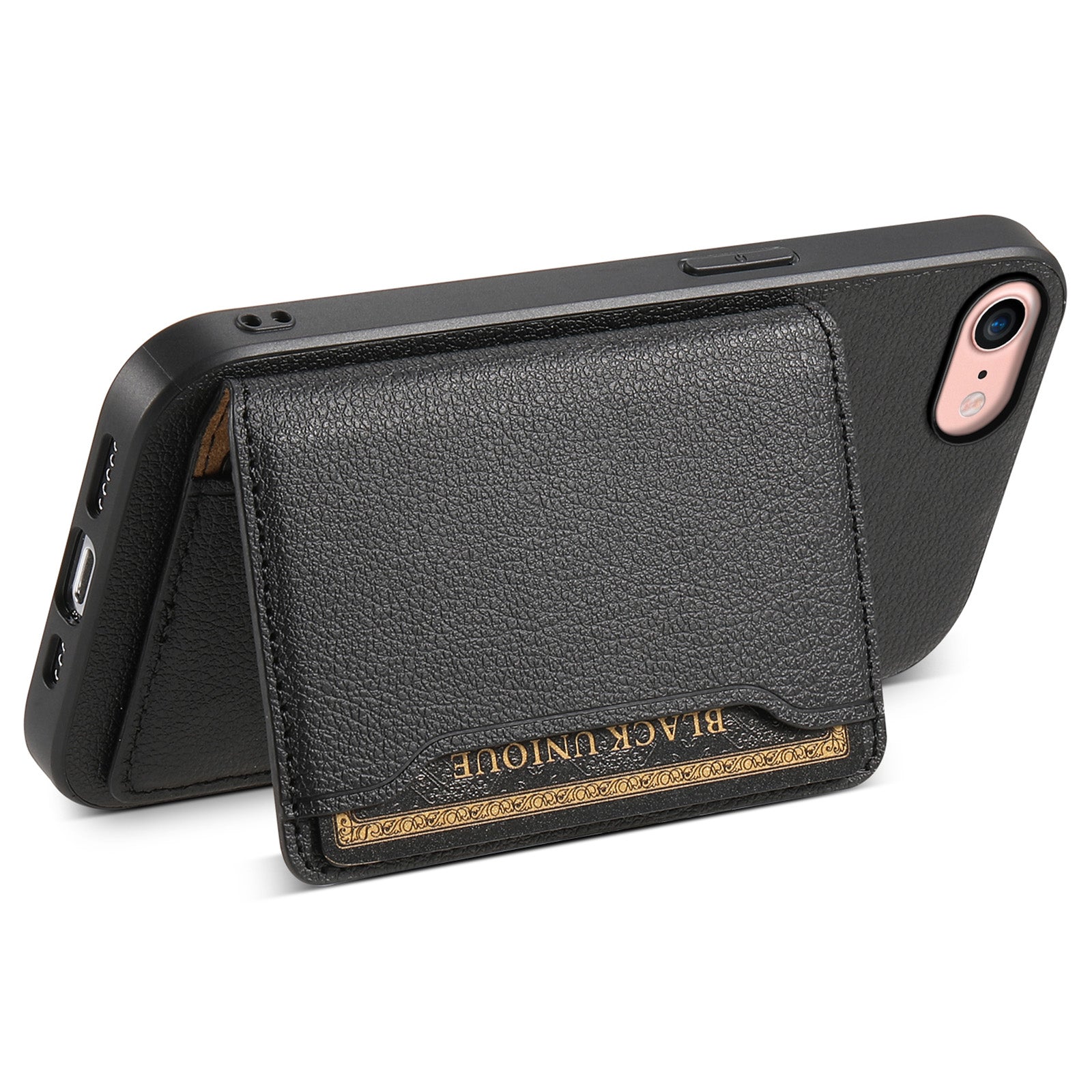 For iPhone 7 / 8 / SE (2020) / SE (2022) Case PU Leather Card Slots Kickstand Protective Cover