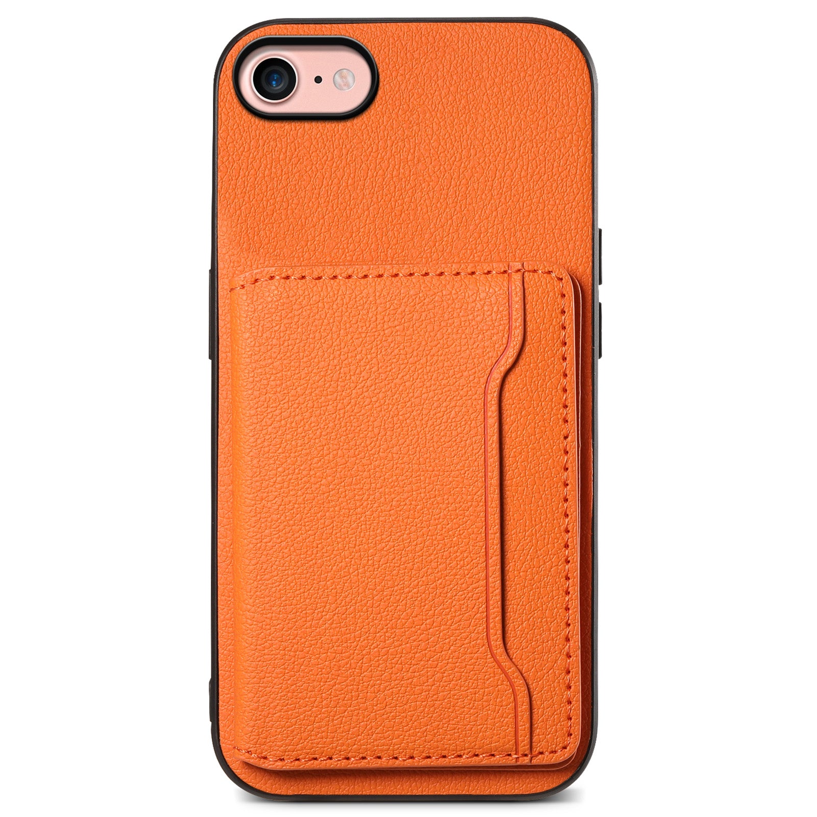 For iPhone 7 / 8 / SE (2020) / SE (2022) Case PU Leather Card Slots Kickstand Protective Cover