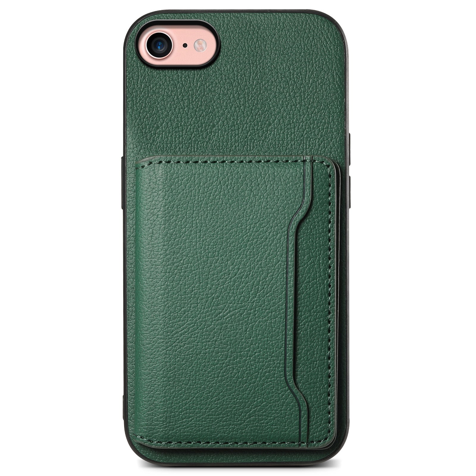 For iPhone 7 / 8 / SE (2020) / SE (2022) Case PU Leather Card Slots Kickstand Protective Cover
