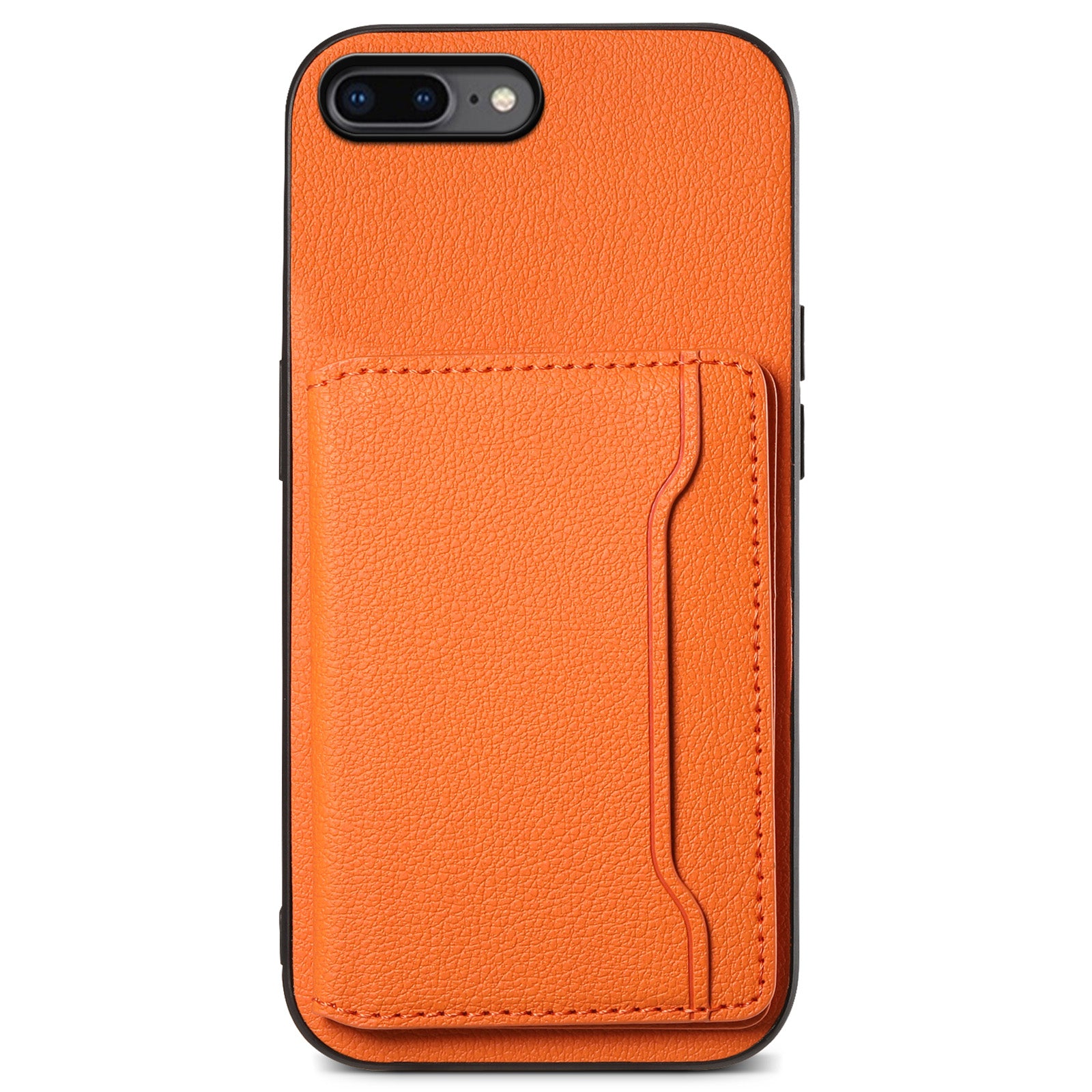For iPhone 7 Plus / 8 Plus Case Card Slots PU Leather+PC+TPU Kickstand Phone Cover