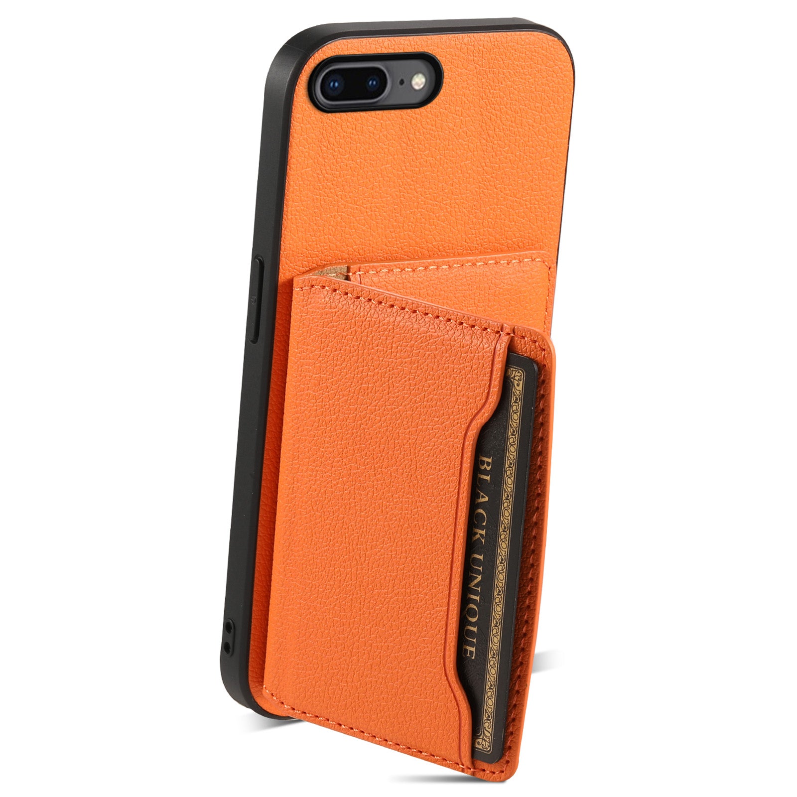 For iPhone 7 Plus / 8 Plus Case Card Slots PU Leather+PC+TPU Kickstand Phone Cover