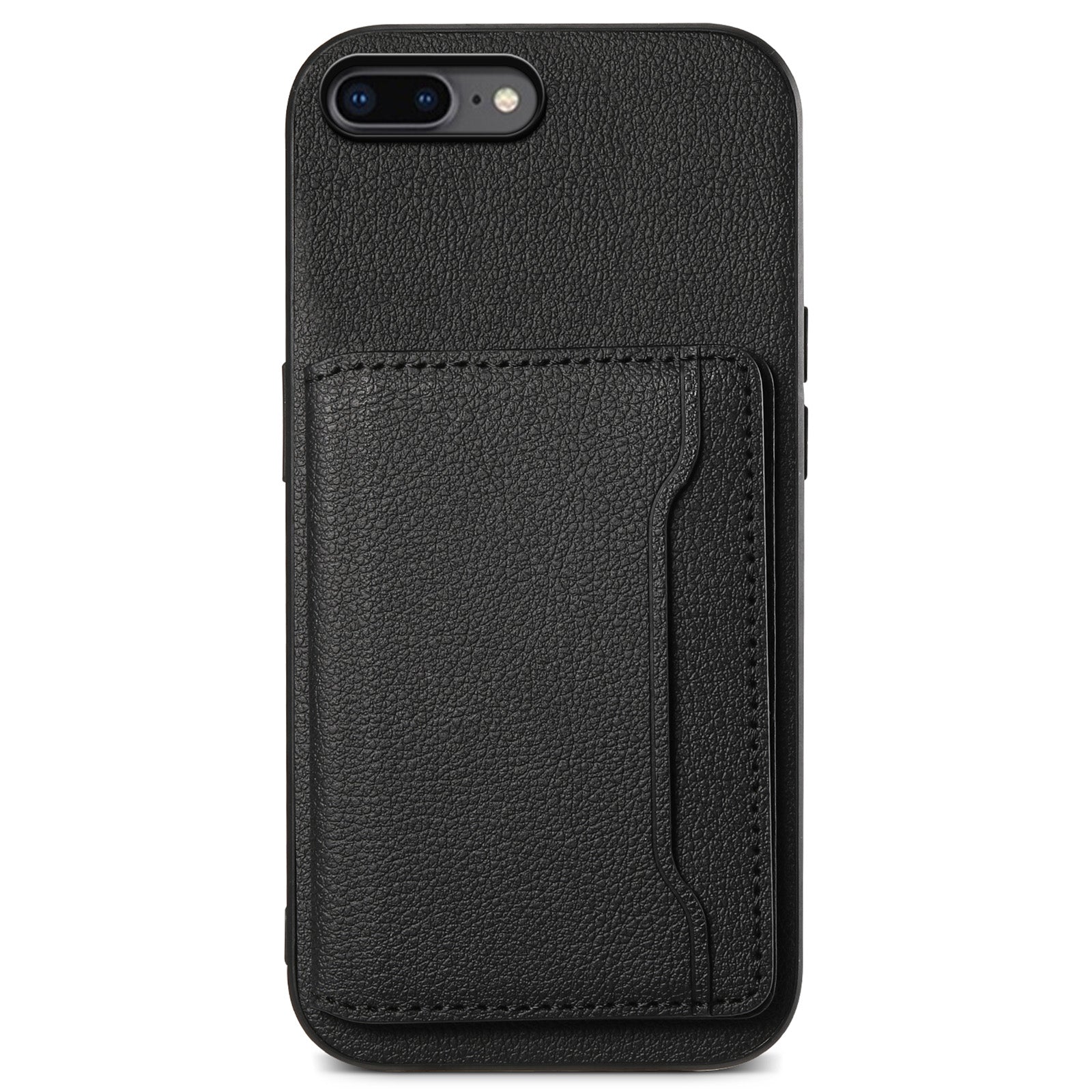 For iPhone 7 Plus / 8 Plus Case Card Slots PU Leather+PC+TPU Kickstand Phone Cover