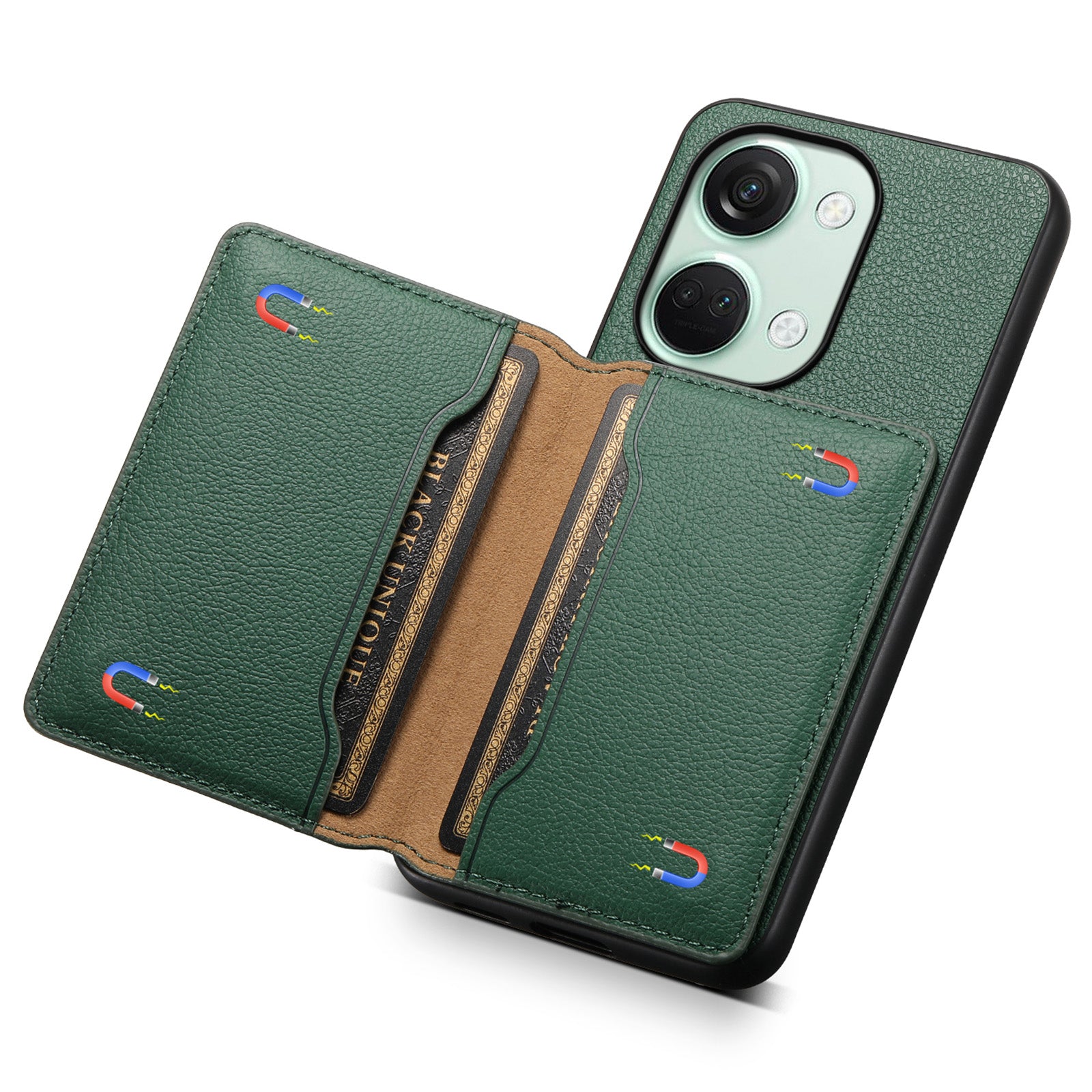 For OnePlus Ace 2V / Nord 3 5G Phone Case Leather+PC+TPU Card Slot Protective Shell