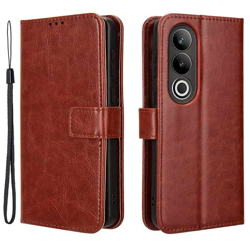 For OnePlus Ace 3V 5G / Nord CE4 5G Case Crazy Horse Texture Leather Folio Phone Cover