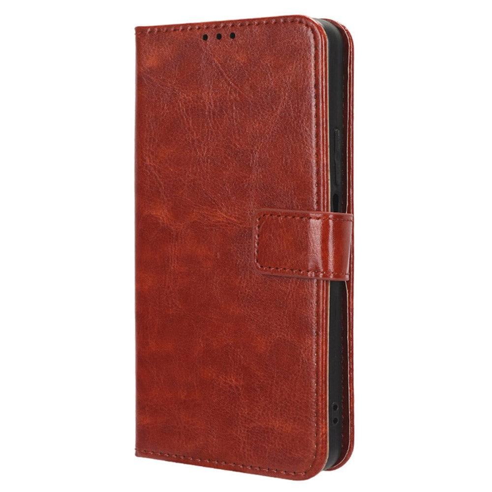 For OnePlus Ace 3V 5G / Nord CE4 5G Case Crazy Horse Texture Leather Folio Phone Cover