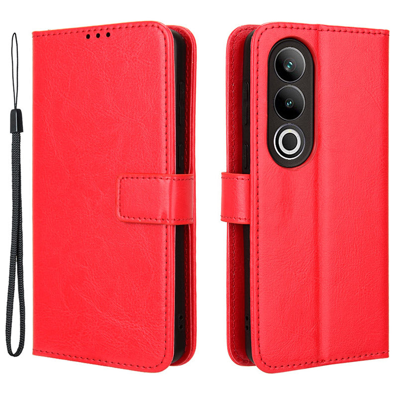 For OnePlus Ace 3V 5G / Nord CE4 5G Case Crazy Horse Texture Leather Folio Phone Cover