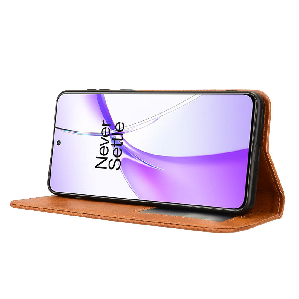For OnePlus Ace 3V 5G / Nord CE4 5G Wallet Case Retro Leather Magnetic Closing Phone Cover