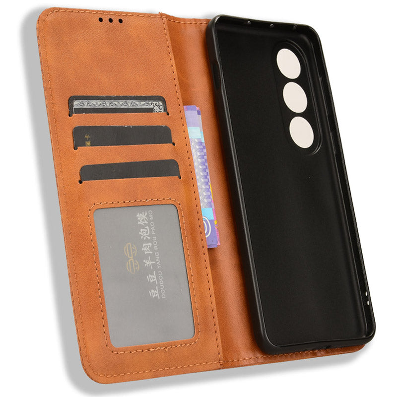 For OnePlus Ace 3V 5G / Nord CE4 5G Wallet Case Retro Leather Magnetic Closing Phone Cover