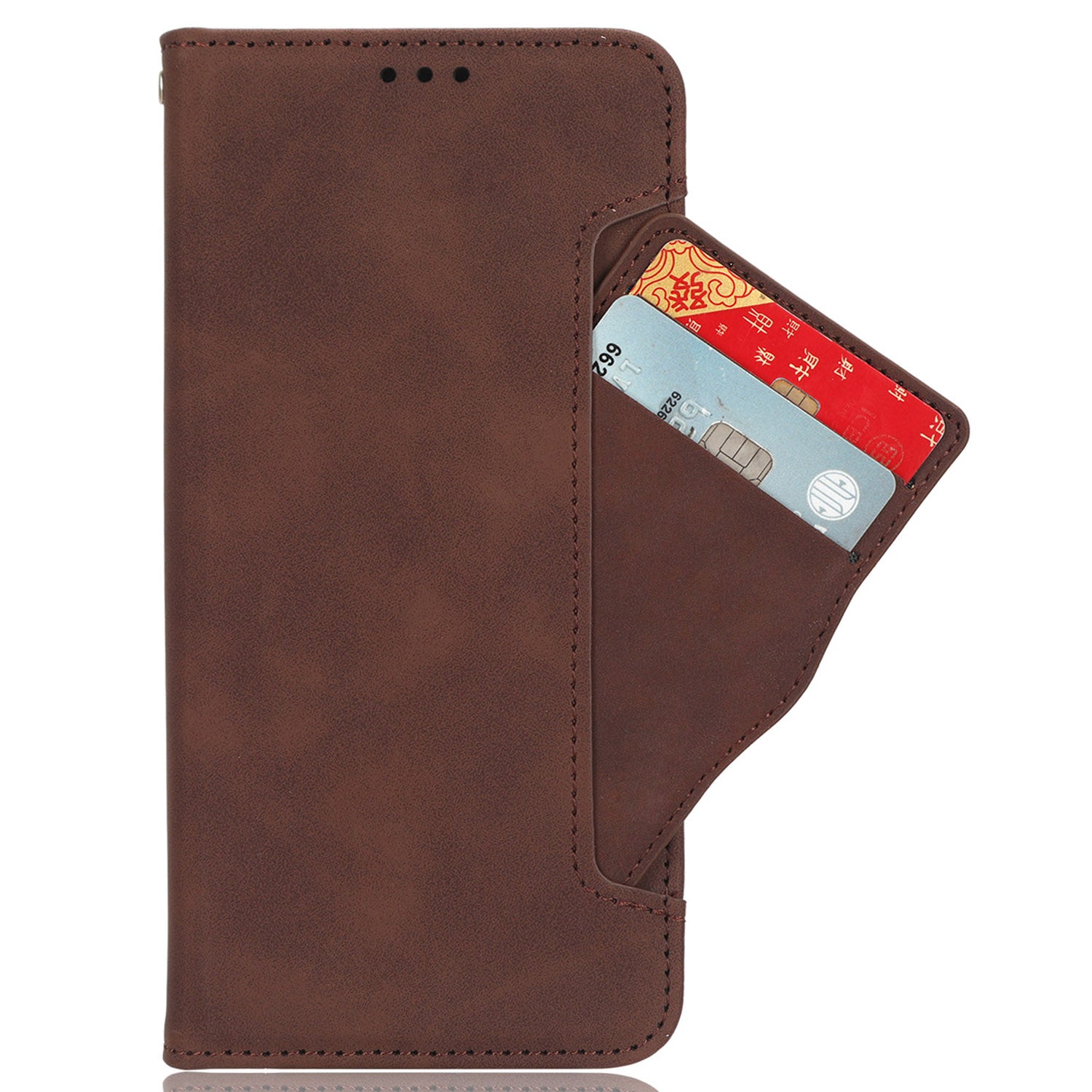 For Nothing Phone (2a) Leather Case Multiple Card Slots Magnetic Closure Phone Cover