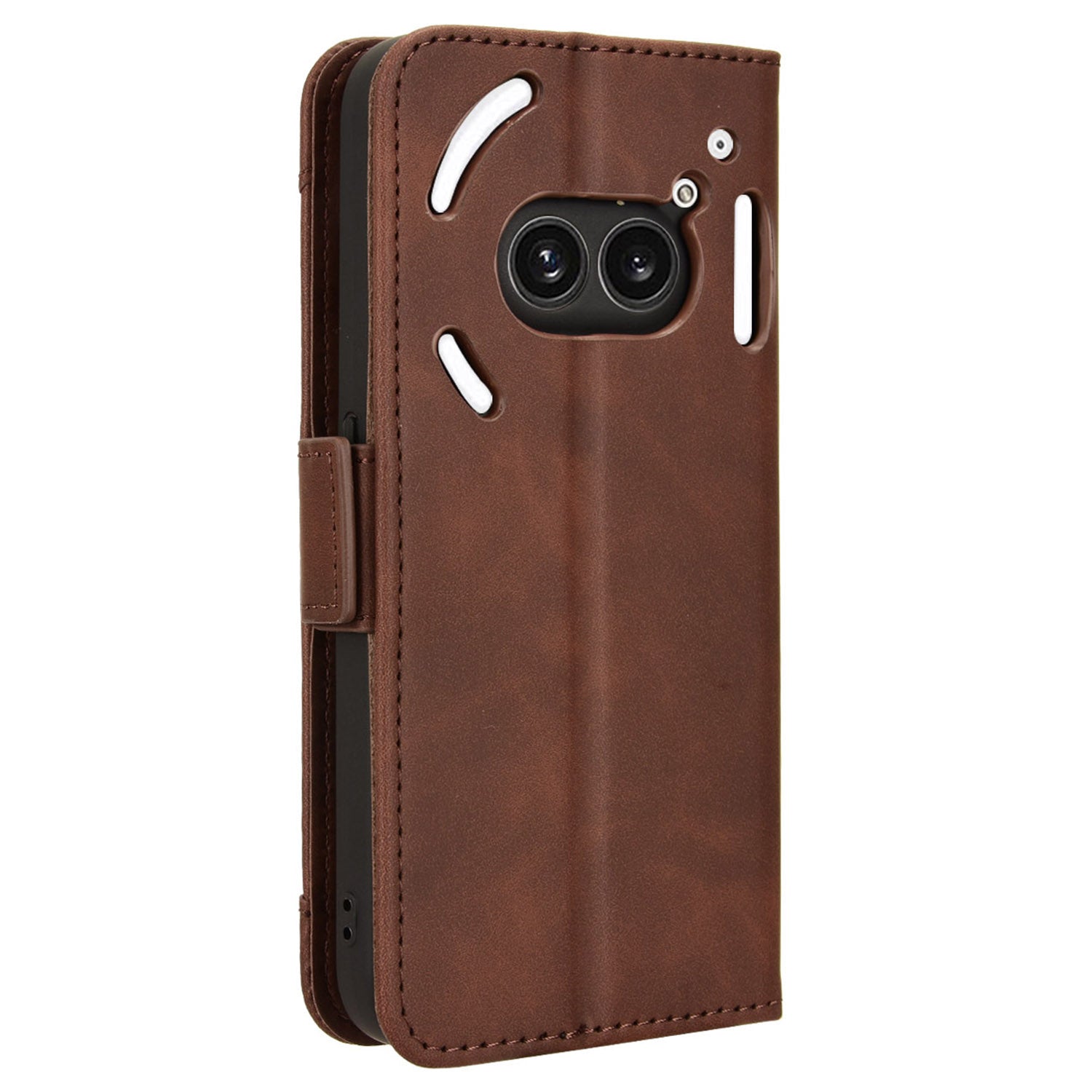 For Nothing Phone (2a) Leather Case Multiple Card Slots Magnetic Closure Phone Cover