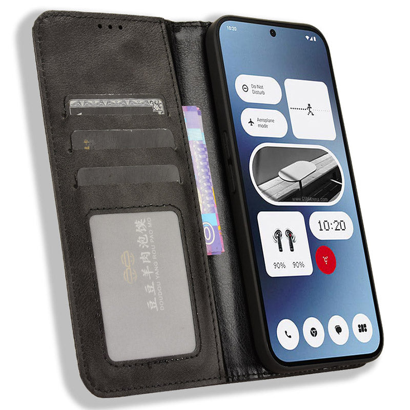 For Nothing Phone (2a) Case Wallet PU Leather Phone Cover Magnetic Closing