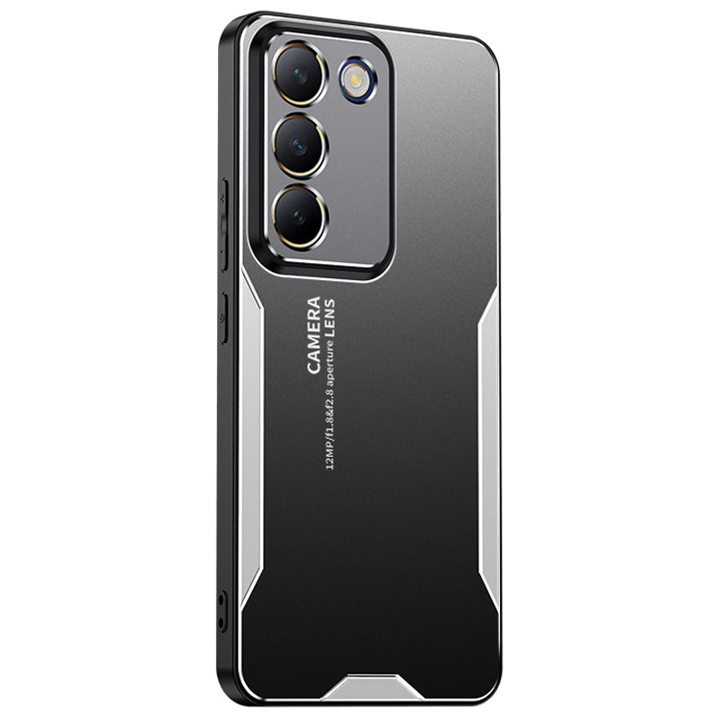 For vivo Y100 5G (Indonesia) Case Aluminum Alloy+TPU+PC Anti-drop Cell Phone Cover