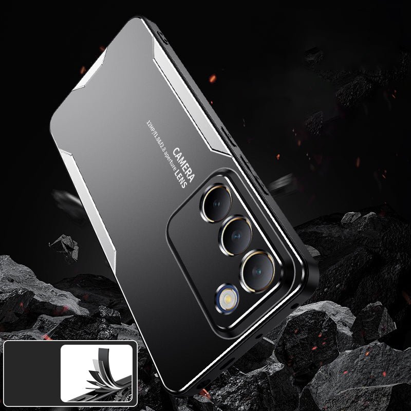 For vivo Y100 5G (Indonesia) Case Aluminum Alloy+TPU+PC Anti-drop Cell Phone Cover