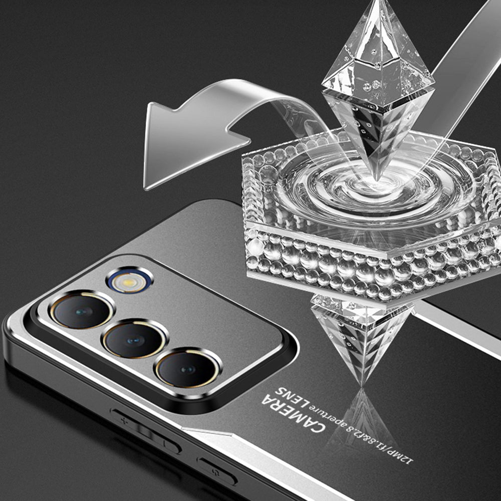 For vivo Y100 5G (Indonesia) Case Aluminum Alloy+TPU+PC Anti-drop Cell Phone Cover