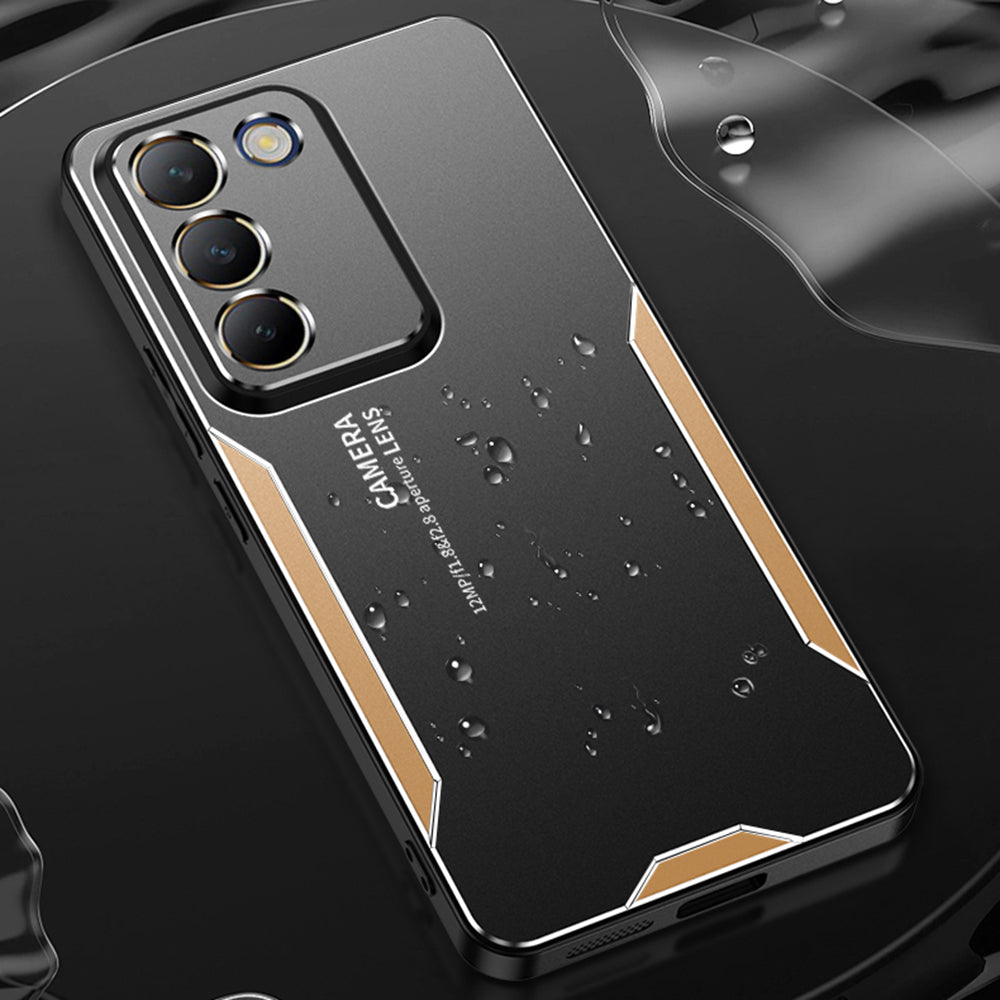 For vivo Y100 5G (Indonesia) Case Aluminum Alloy+TPU+PC Anti-drop Cell Phone Cover