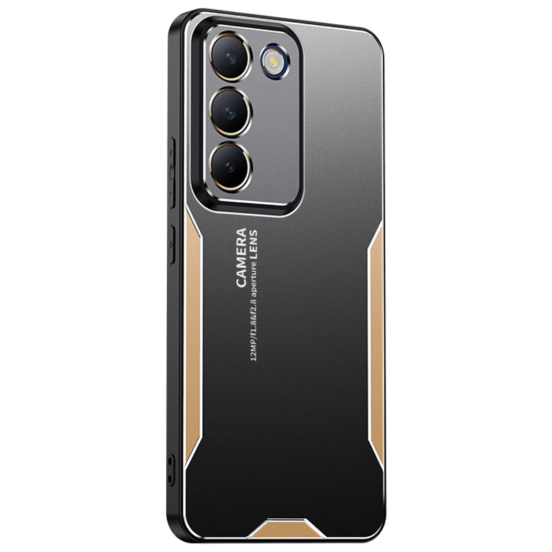 For vivo Y100 5G (Indonesia) Case Aluminum Alloy+TPU+PC Anti-drop Cell Phone Cover