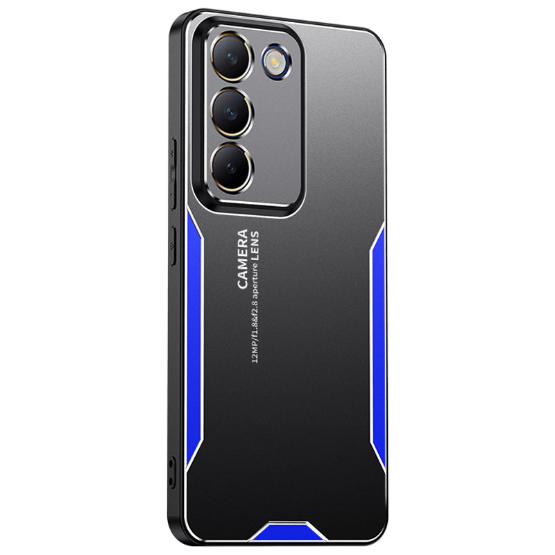 For vivo Y100 5G (Indonesia) Case Aluminum Alloy+TPU+PC Anti-drop Cell Phone Cover