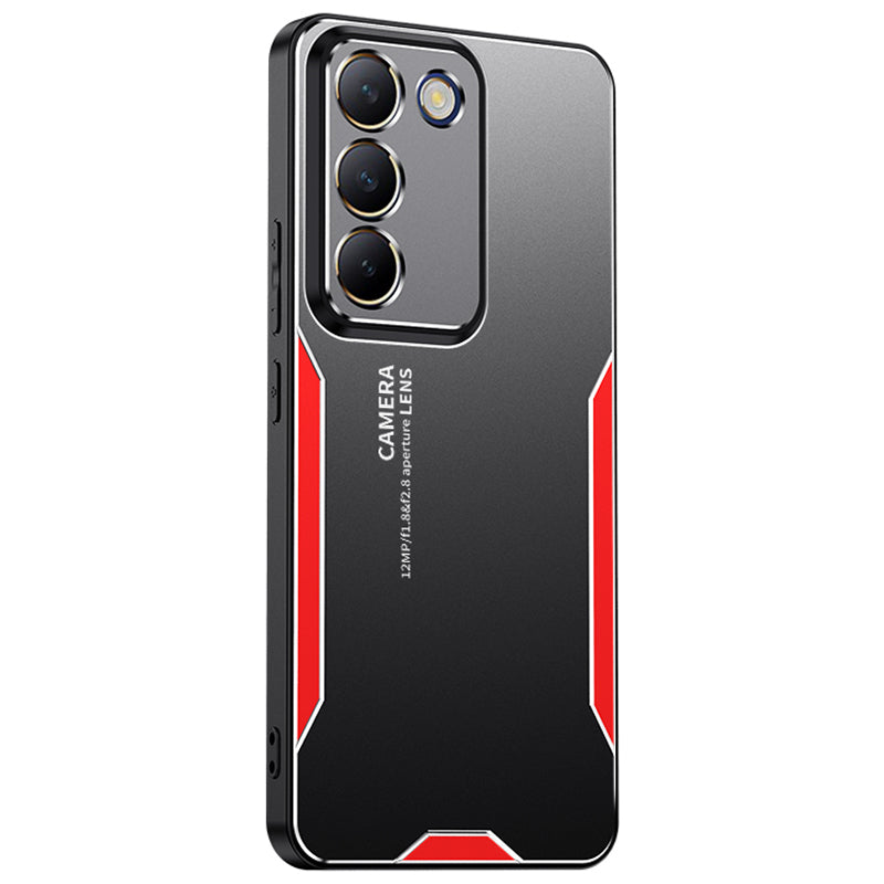 For vivo Y100 5G (Indonesia) Case Aluminum Alloy+TPU+PC Anti-drop Cell Phone Cover
