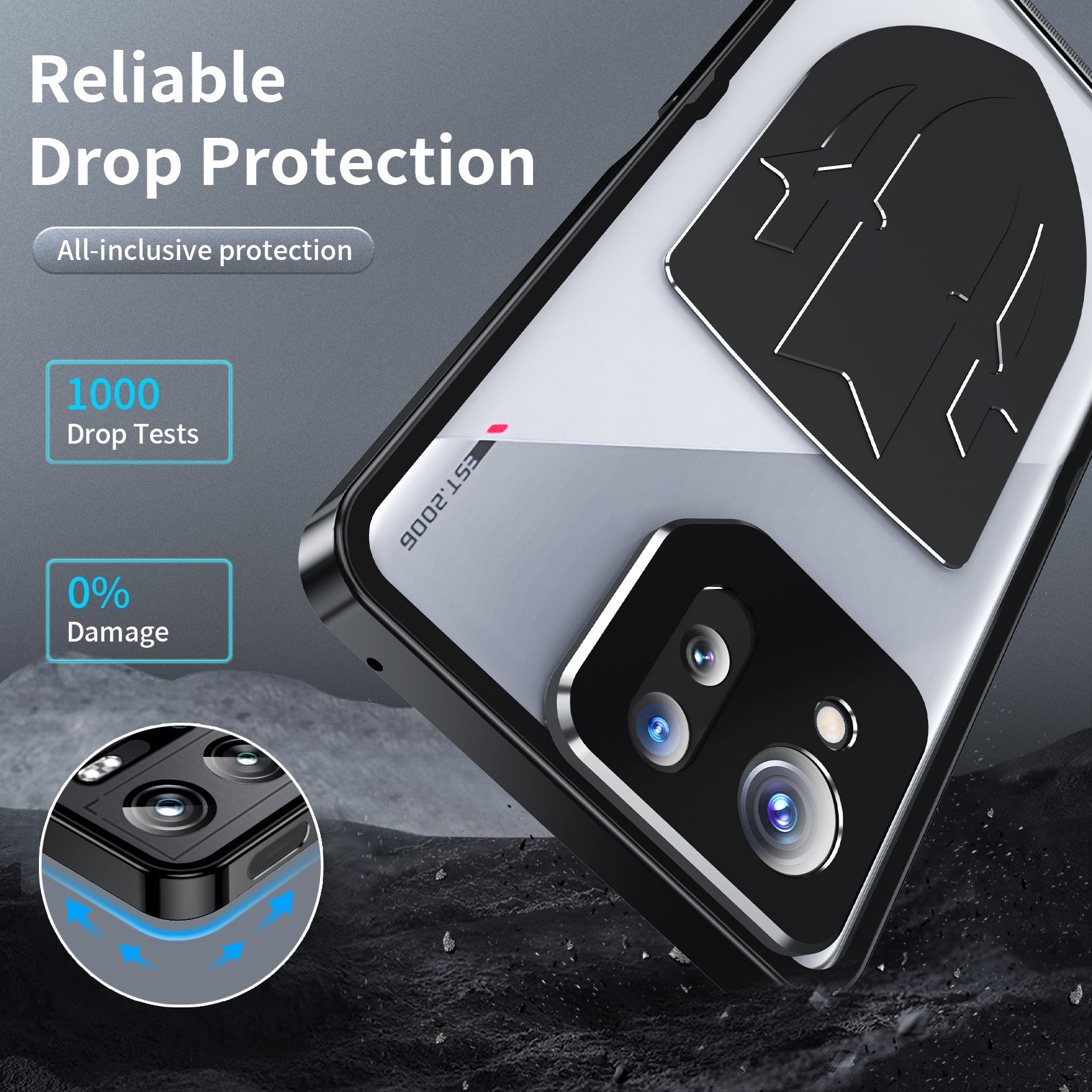 For Asus ROG Phone 8 5G / Phone 8 Pro 5G Case Graphene Heat Dissipation Phone Shell with Metal Lens Cover