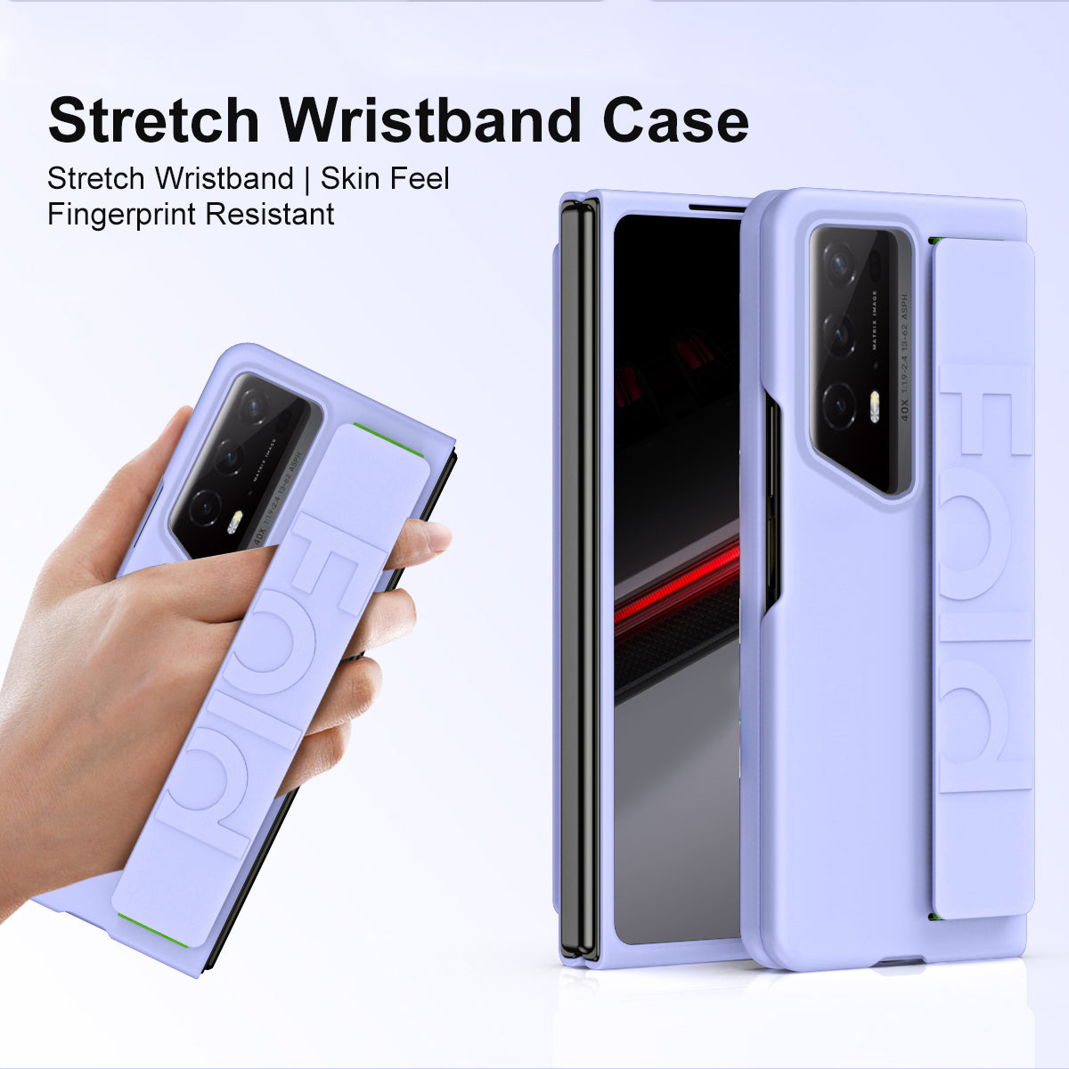 For Honor Magic V2 RSR Porsche Design Case Wristband Rubberized Hard PC Phone Cover