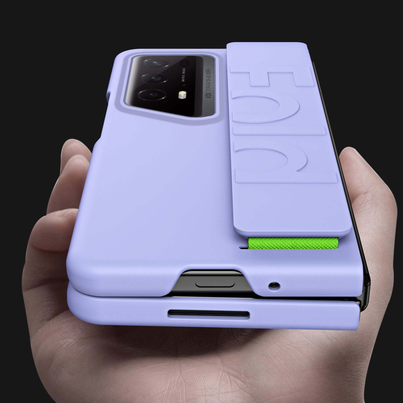 For Honor Magic V2 RSR Porsche Design Case Wristband Rubberized Hard PC Phone Cover