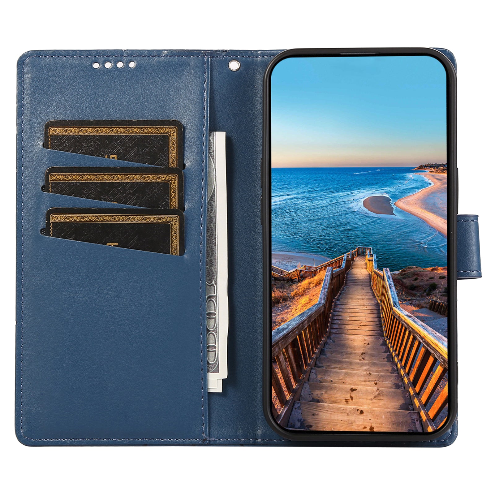 DF-06 For Xiaomi Redmi Note 13 Pro 4G / Poco M6 Pro 4G Case Line Imprinted Leather Phone Cover