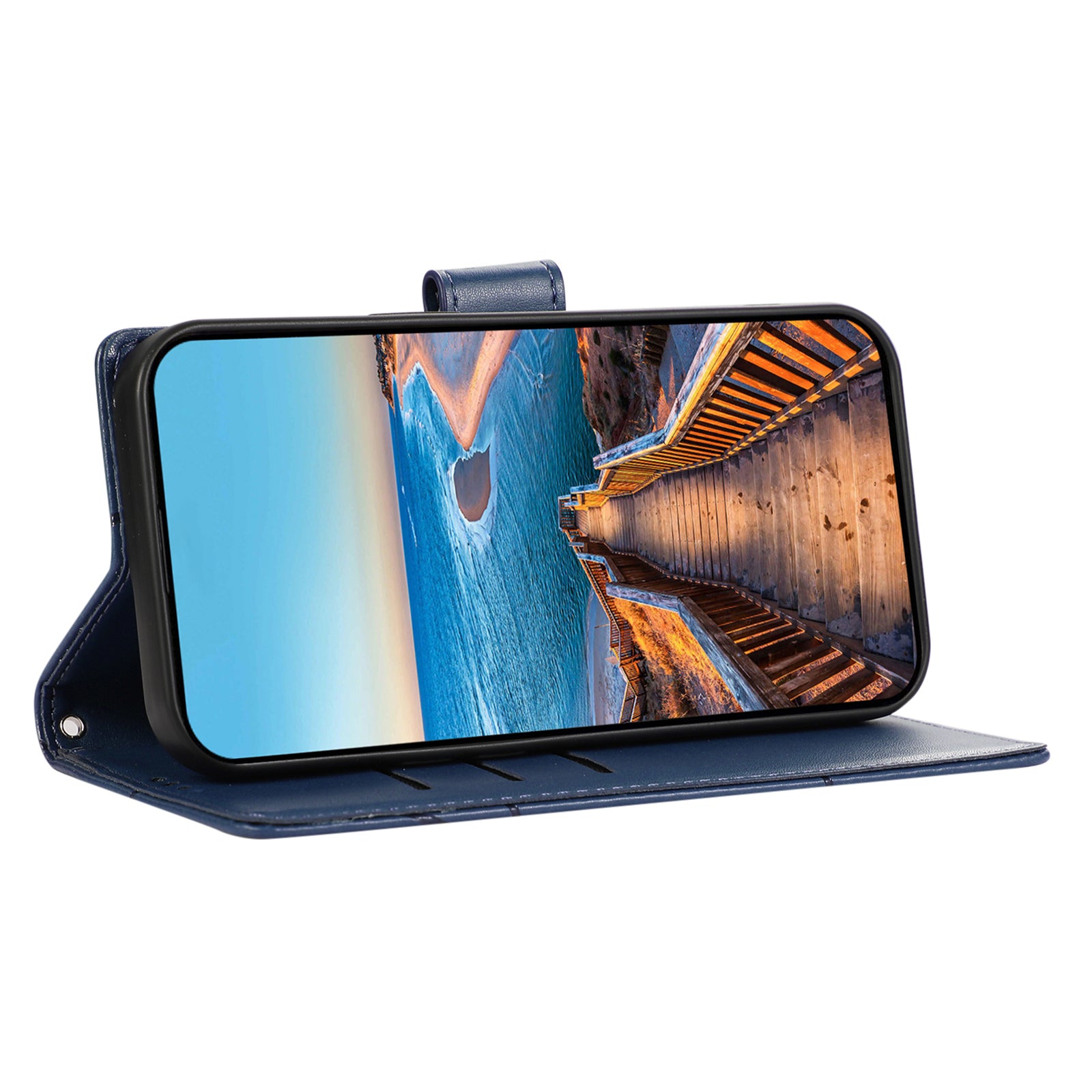 DF-06 For Xiaomi Redmi Note 13 Pro 4G / Poco M6 Pro 4G Case Line Imprinted Leather Phone Cover