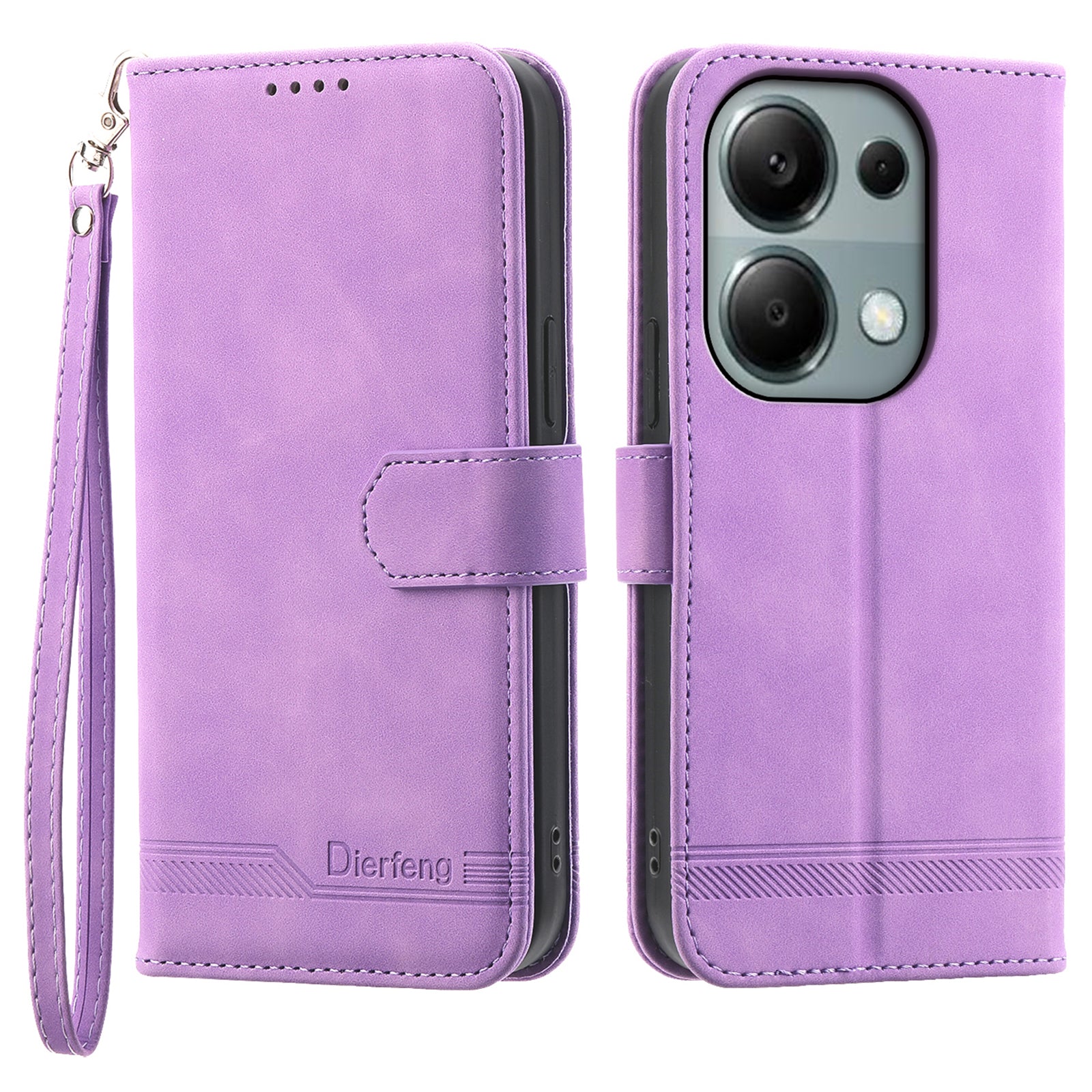DIERFENG DF-03 For Xiaomi Redmi Note 13 Pro 4G / Poco M6 Pro 4G Wallet Case Leather Stand Phone Cover