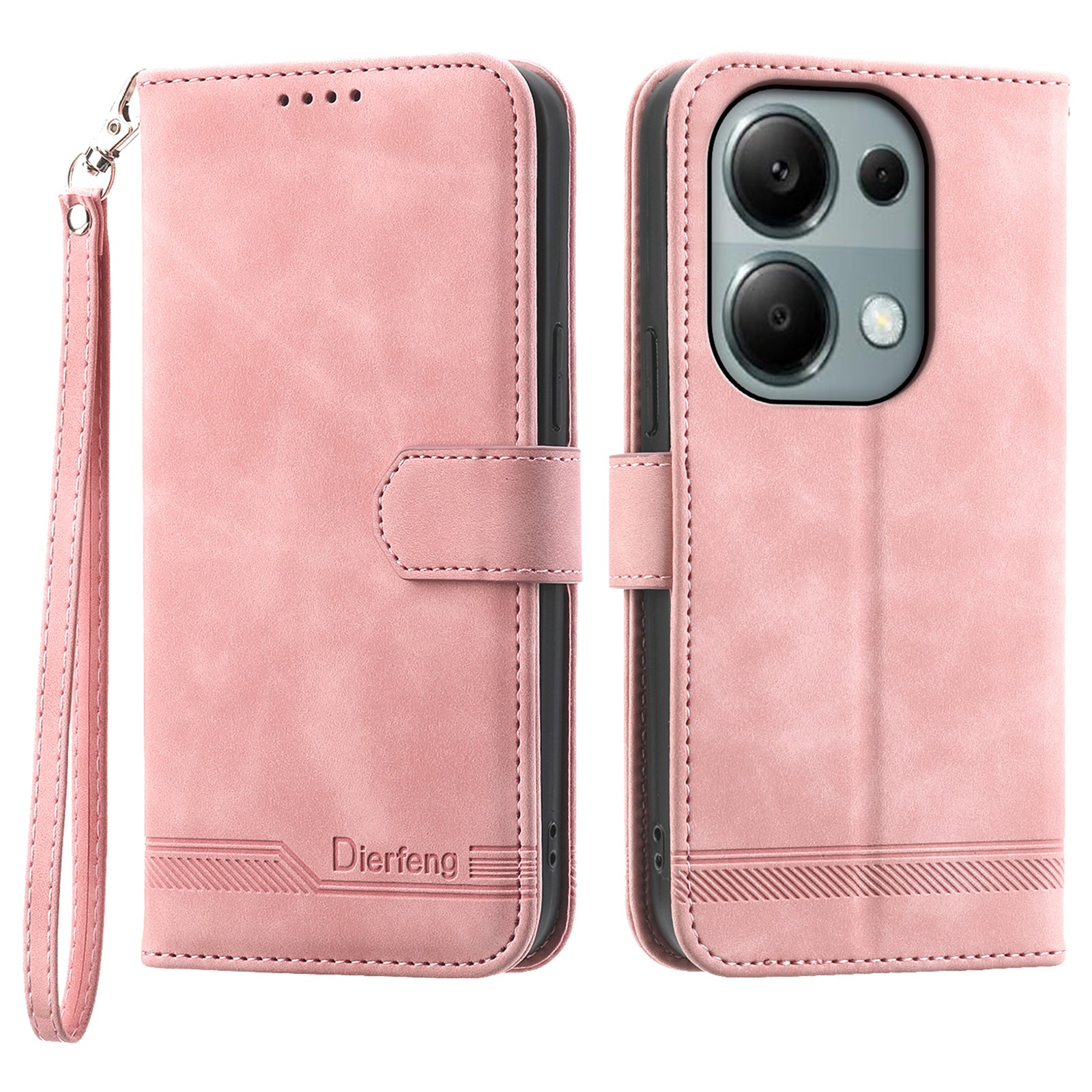 DIERFENG DF-03 For Xiaomi Redmi Note 13 Pro 4G / Poco M6 Pro 4G Wallet Case Leather Stand Phone Cover