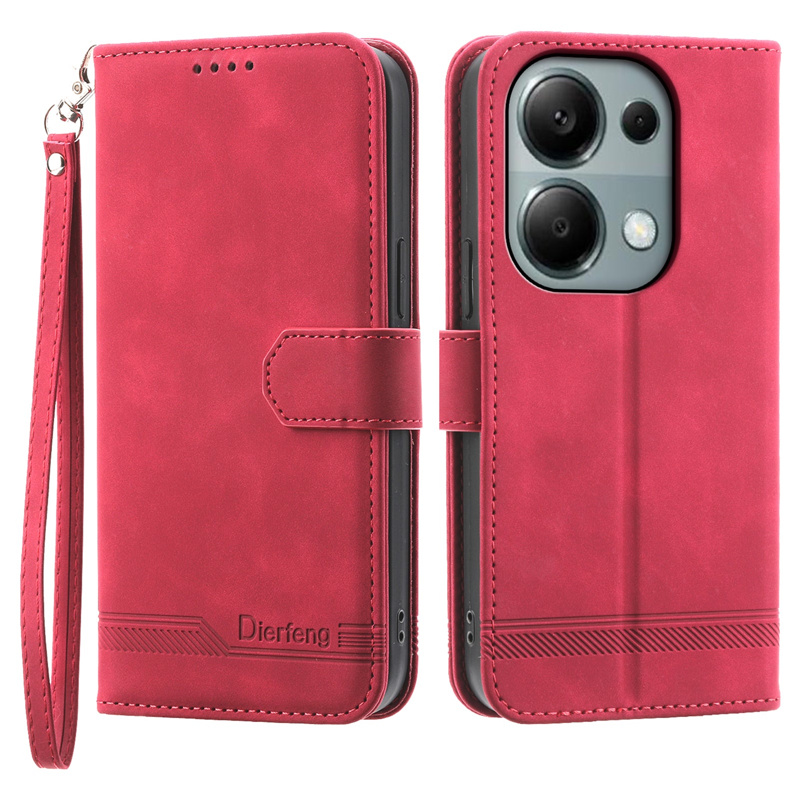 DIERFENG DF-03 For Xiaomi Redmi Note 13 Pro 4G / Poco M6 Pro 4G Wallet Case Leather Stand Phone Cover