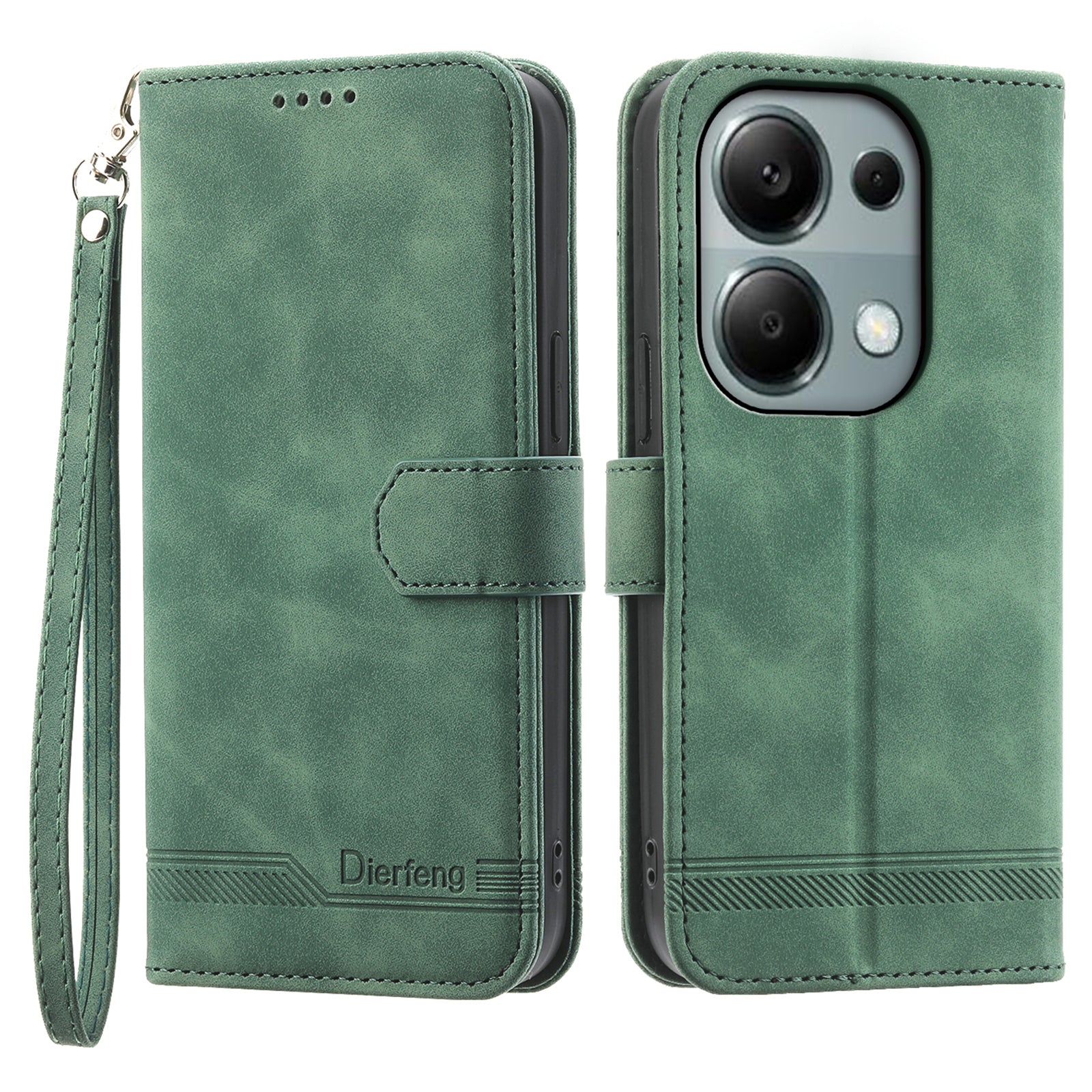 DIERFENG DF-03 For Xiaomi Redmi Note 13 Pro 4G / Poco M6 Pro 4G Wallet Case Leather Stand Phone Cover