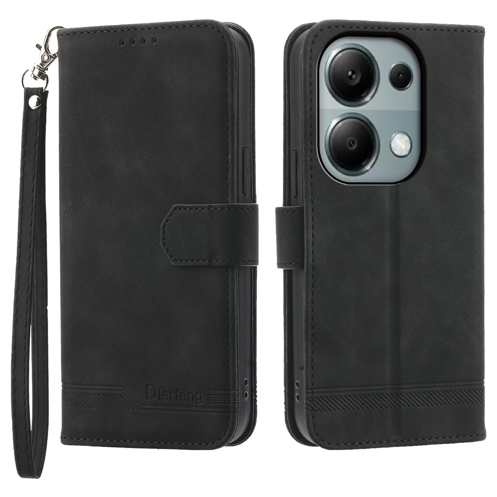 DIERFENG DF-03 For Xiaomi Redmi Note 13 Pro 4G / Poco M6 Pro 4G Wallet Case Leather Stand Phone Cover