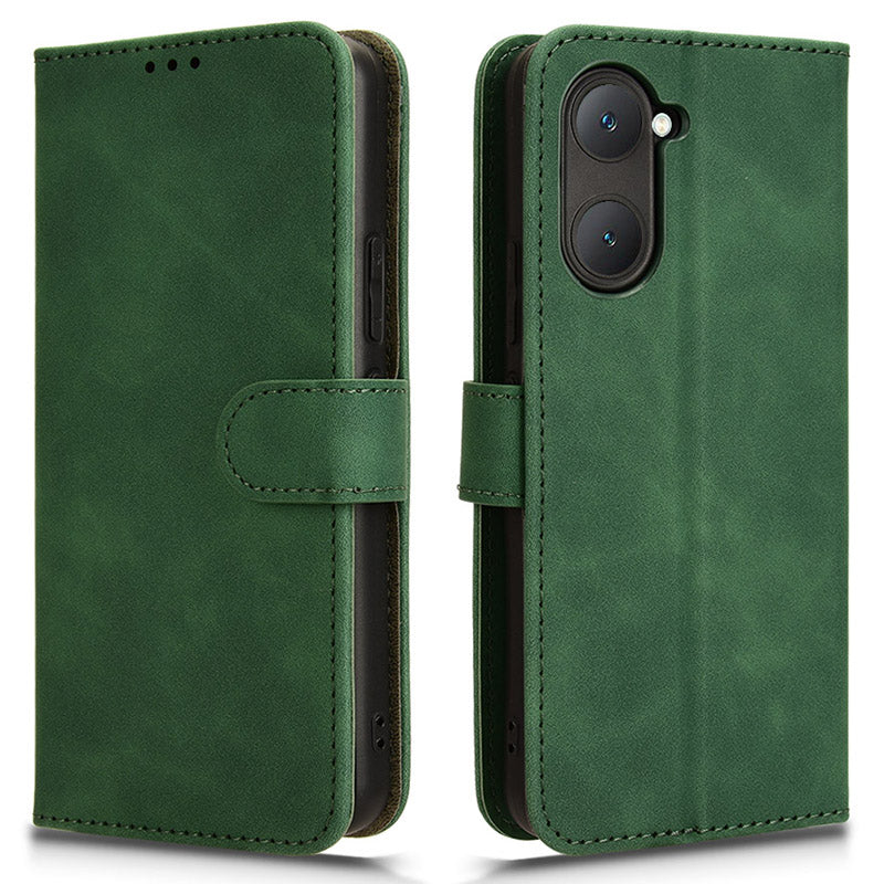For vivo Y03 Leather Case Skin-Touch Flip Stand Wallet Phone Cover