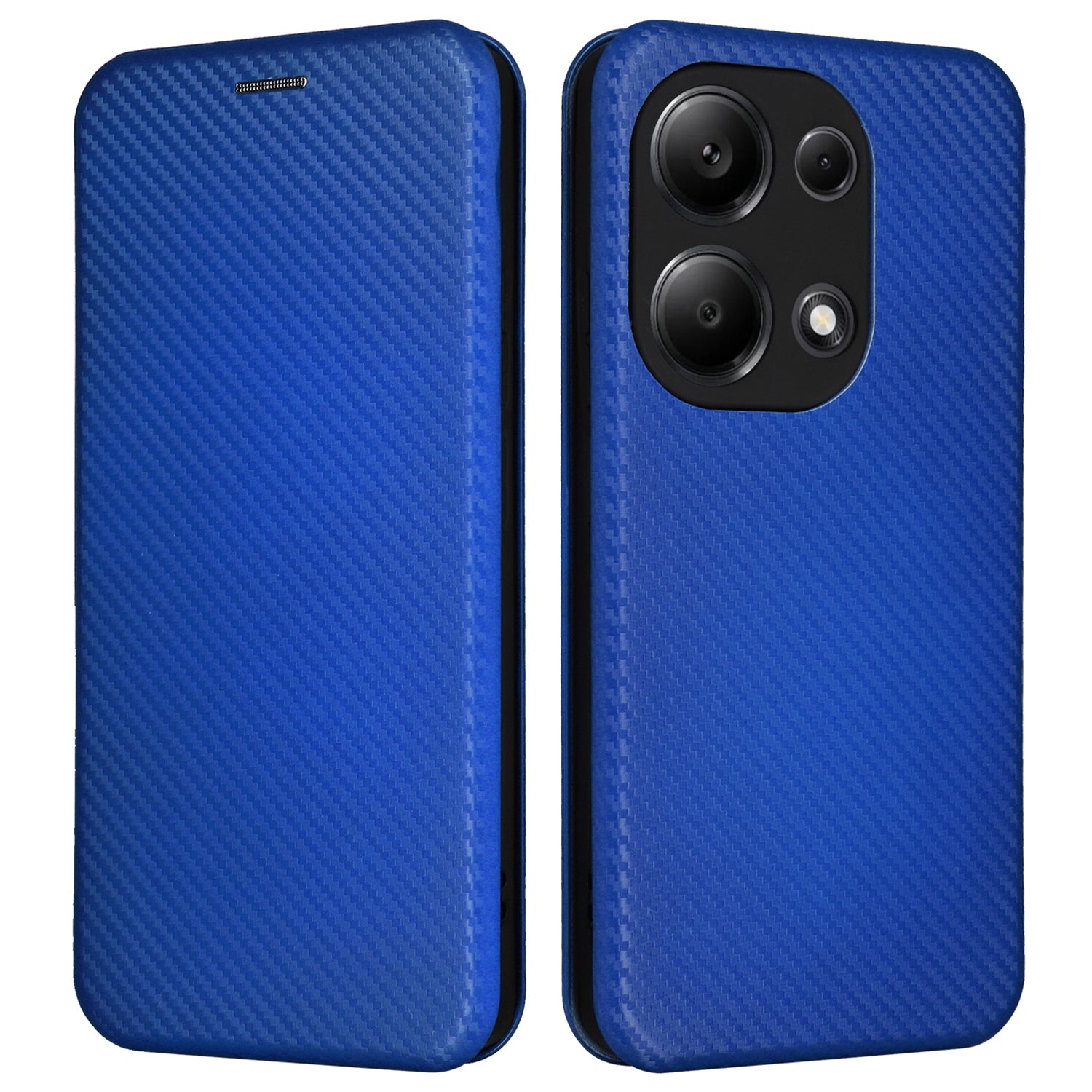 For Xiaomi Redmi Note 13 Pro 4G / Poco M6 Pro 4G Case Carbon Fiber Texture PU Leather Phone Cover