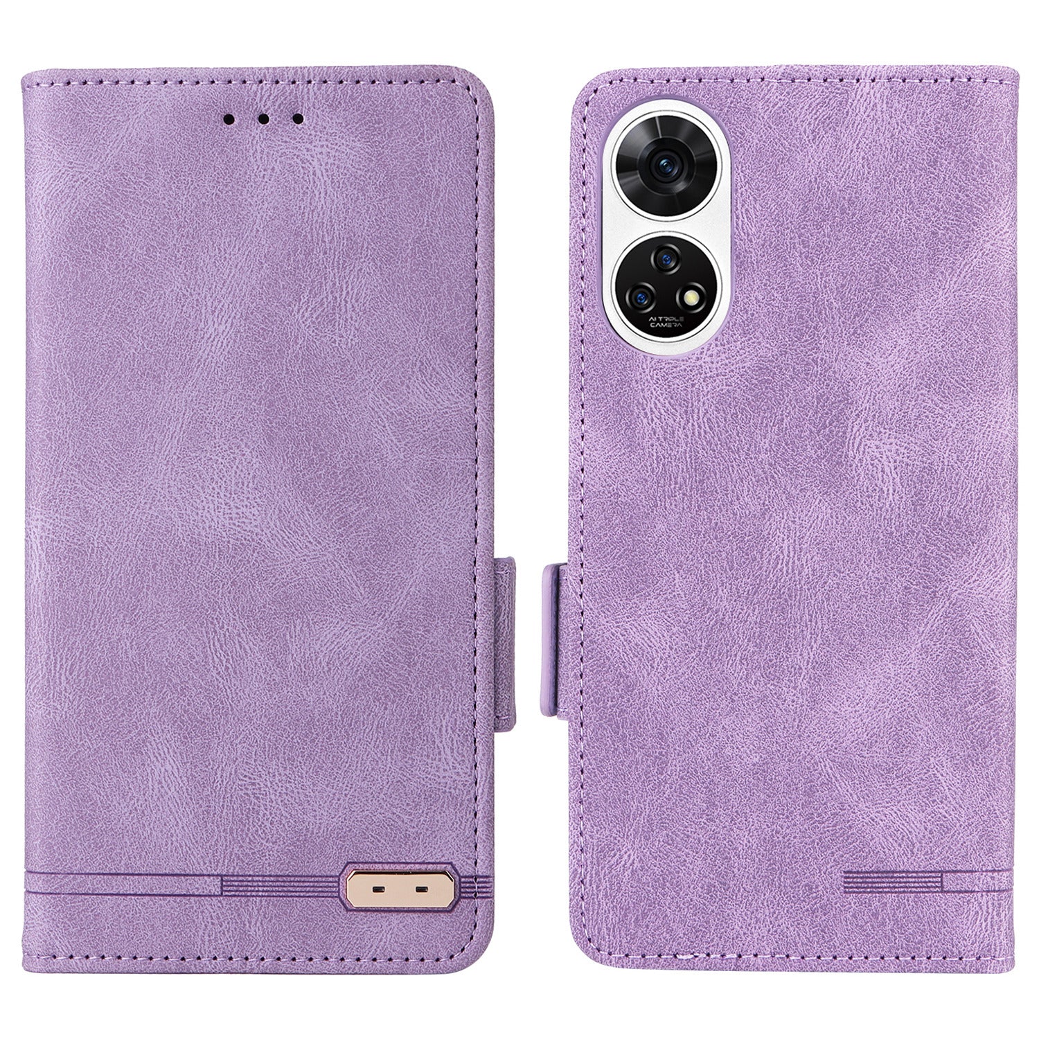 For ZTE Anshin Family A303ZT Wallet Case Hardware Decor Shockproof PU Leather Phone Cover