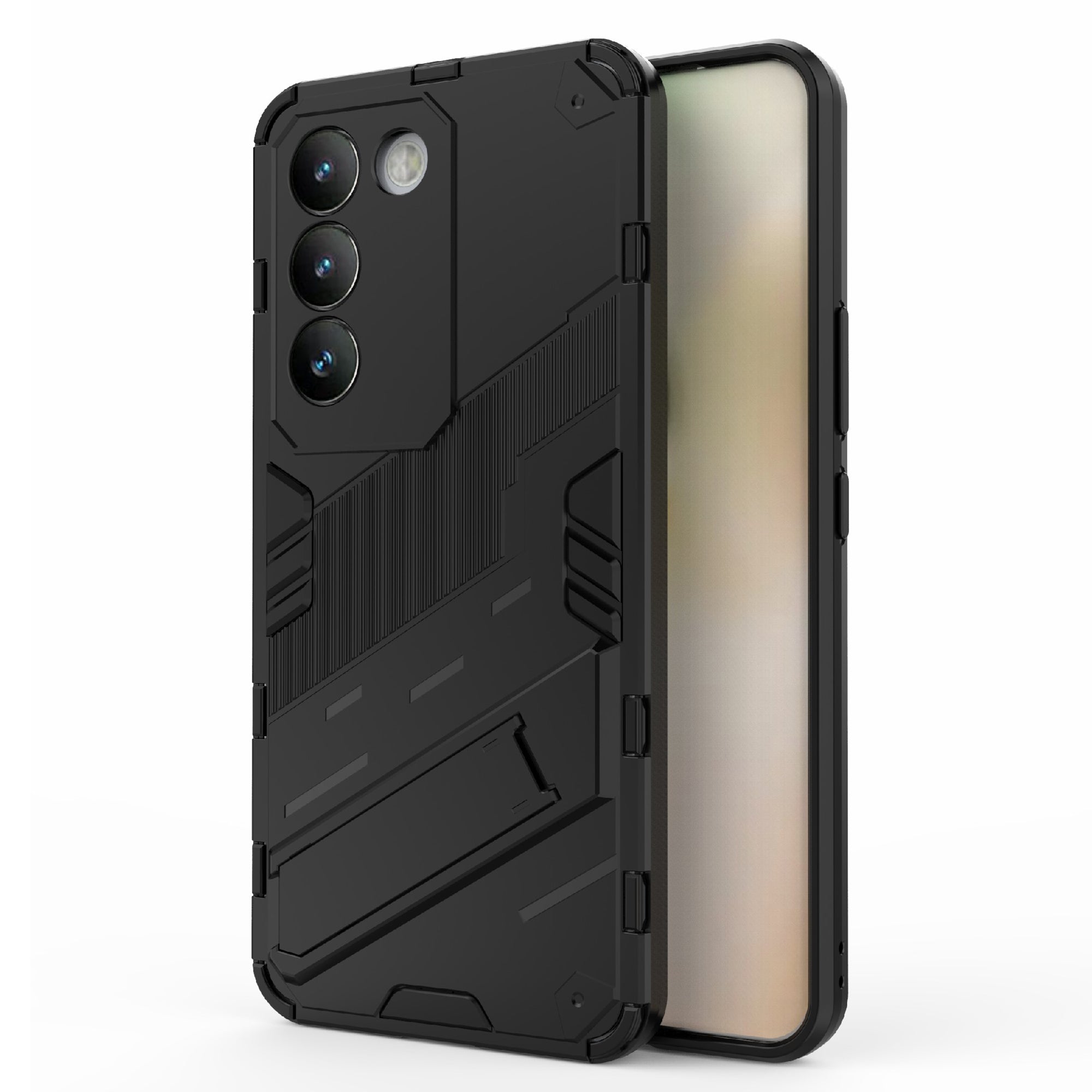 For vivo Y200e 5G Case PC+TPU Drop-Proof Shell Kickstand Phone Cover