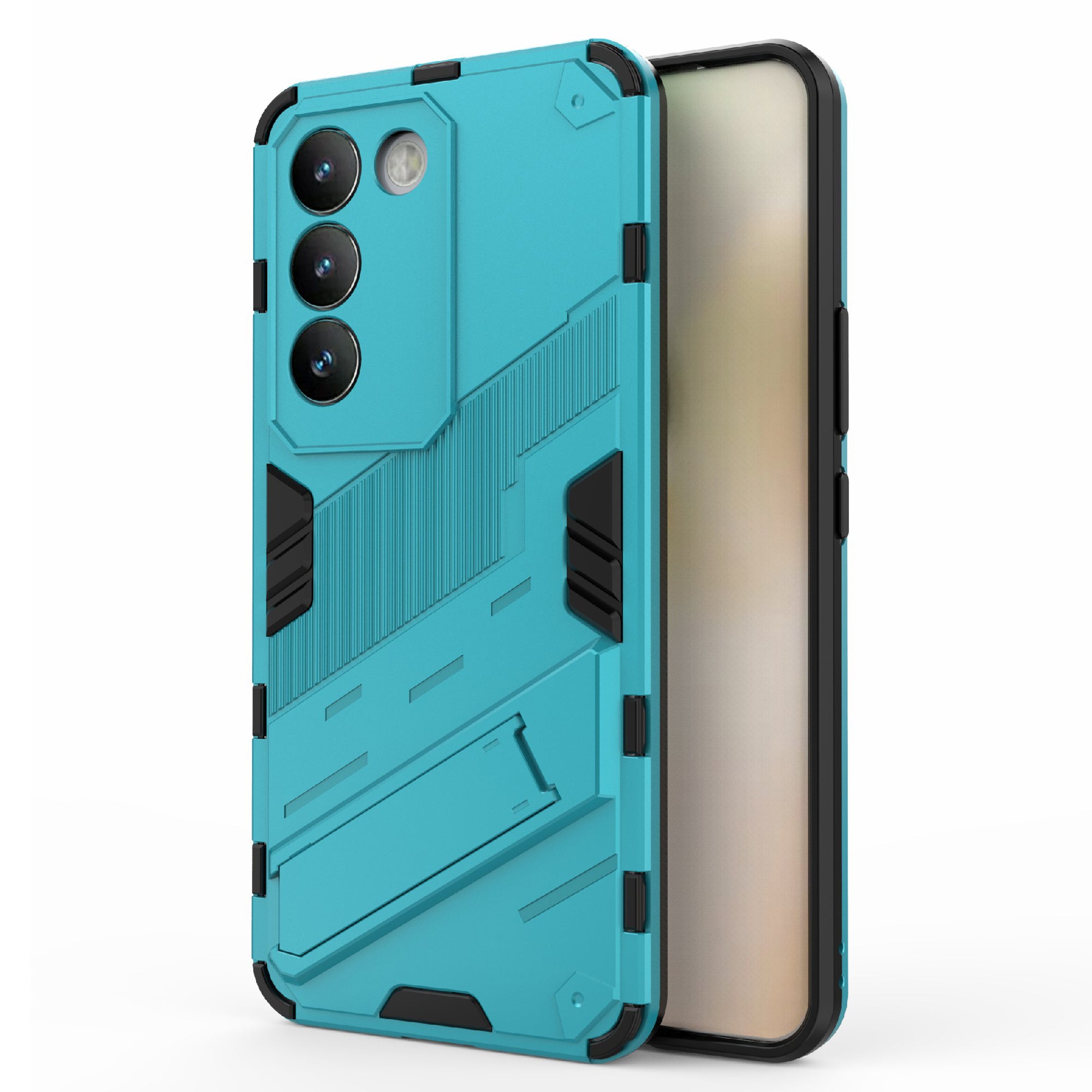 For vivo Y200e 5G Case PC+TPU Drop-Proof Shell Kickstand Phone Cover