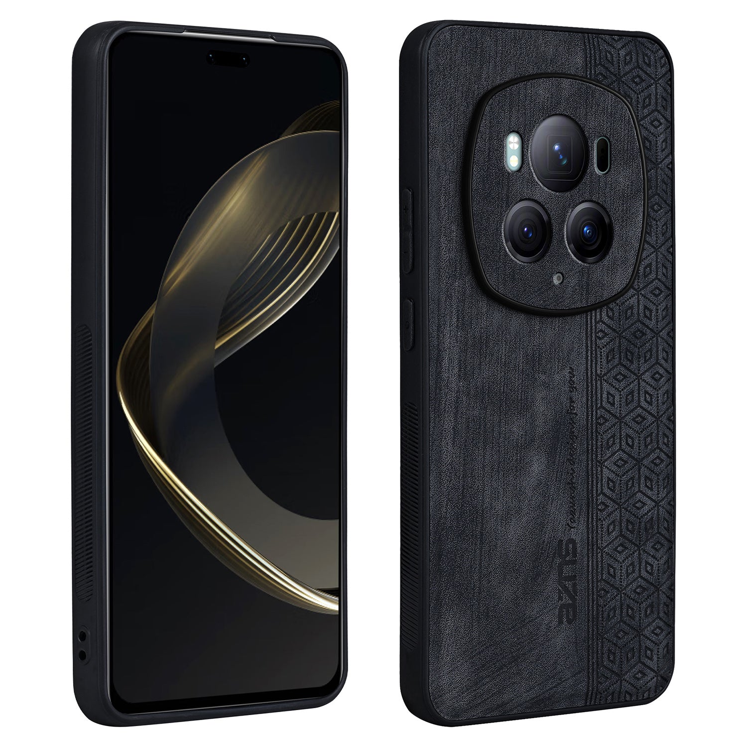 AZNS For Honor Magic6 Pro 5G Case PU Leather Coated TPU Scratch Resistant Phone Cover