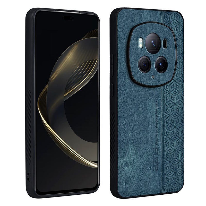 AZNS For Honor Magic6 Pro 5G Case PU Leather Coated TPU Scratch Resistant Phone Cover