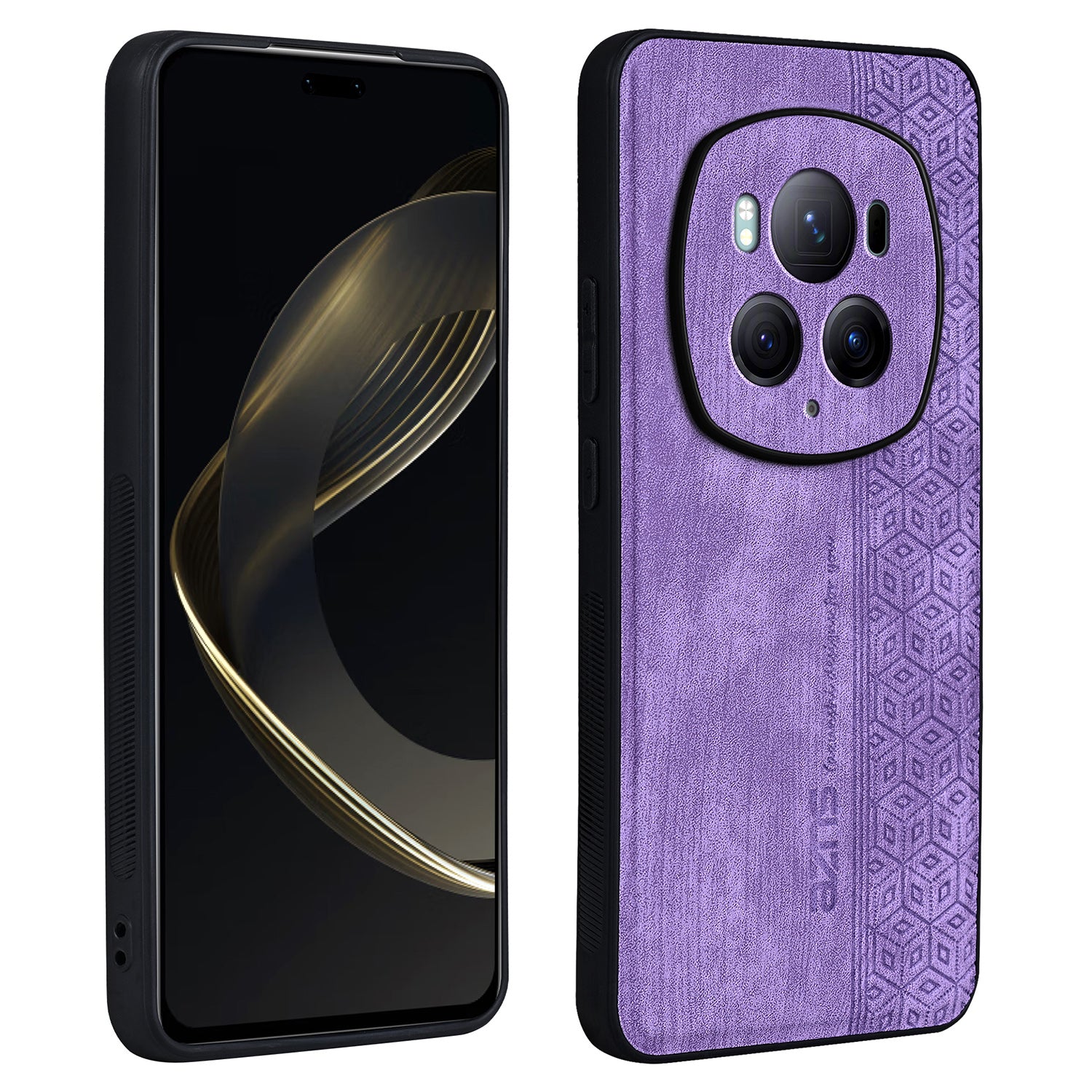 AZNS For Honor Magic6 Pro 5G Case PU Leather Coated TPU Scratch Resistant Phone Cover