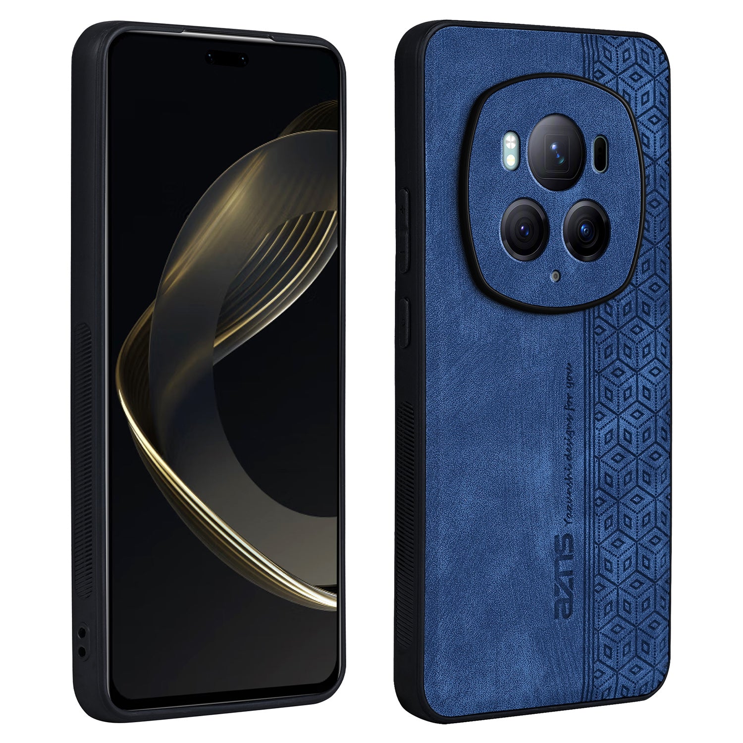 AZNS For Honor Magic6 Pro 5G Case PU Leather Coated TPU Scratch Resistant Phone Cover