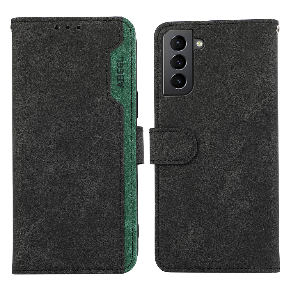 ABEEL For Samsung Galaxy S21 5G / S21 4G Wallet Case Color Matching RFID Blocking Leather Phone Cover