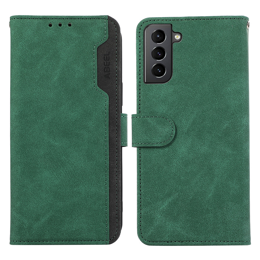 ABEEL For Samsung Galaxy S21 5G / S21 4G Wallet Case Color Matching RFID Blocking Leather Phone Cover